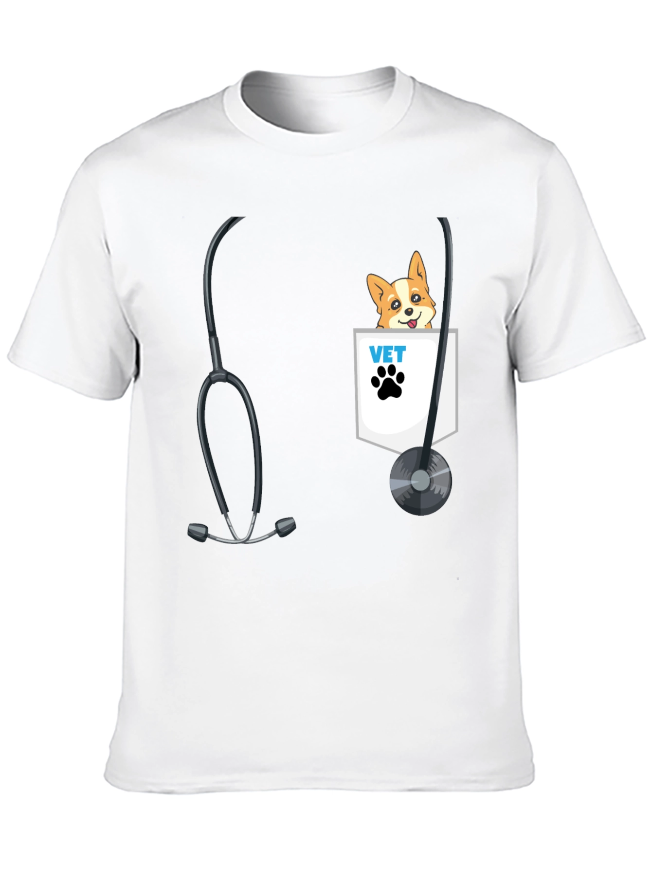 Veterinarian Dog Pocket T-Shirt