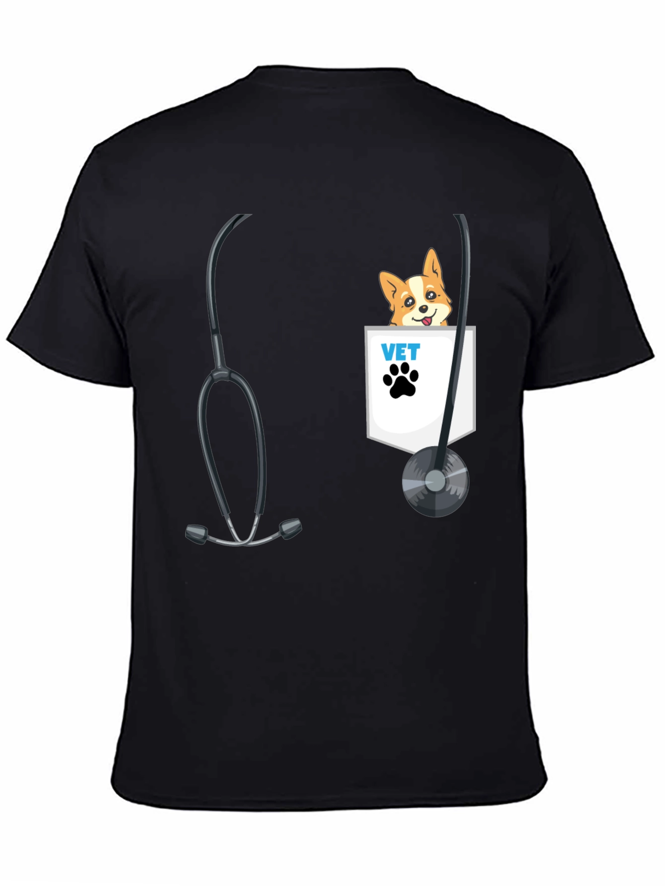 Veterinarian Dog Pocket T-Shirt
