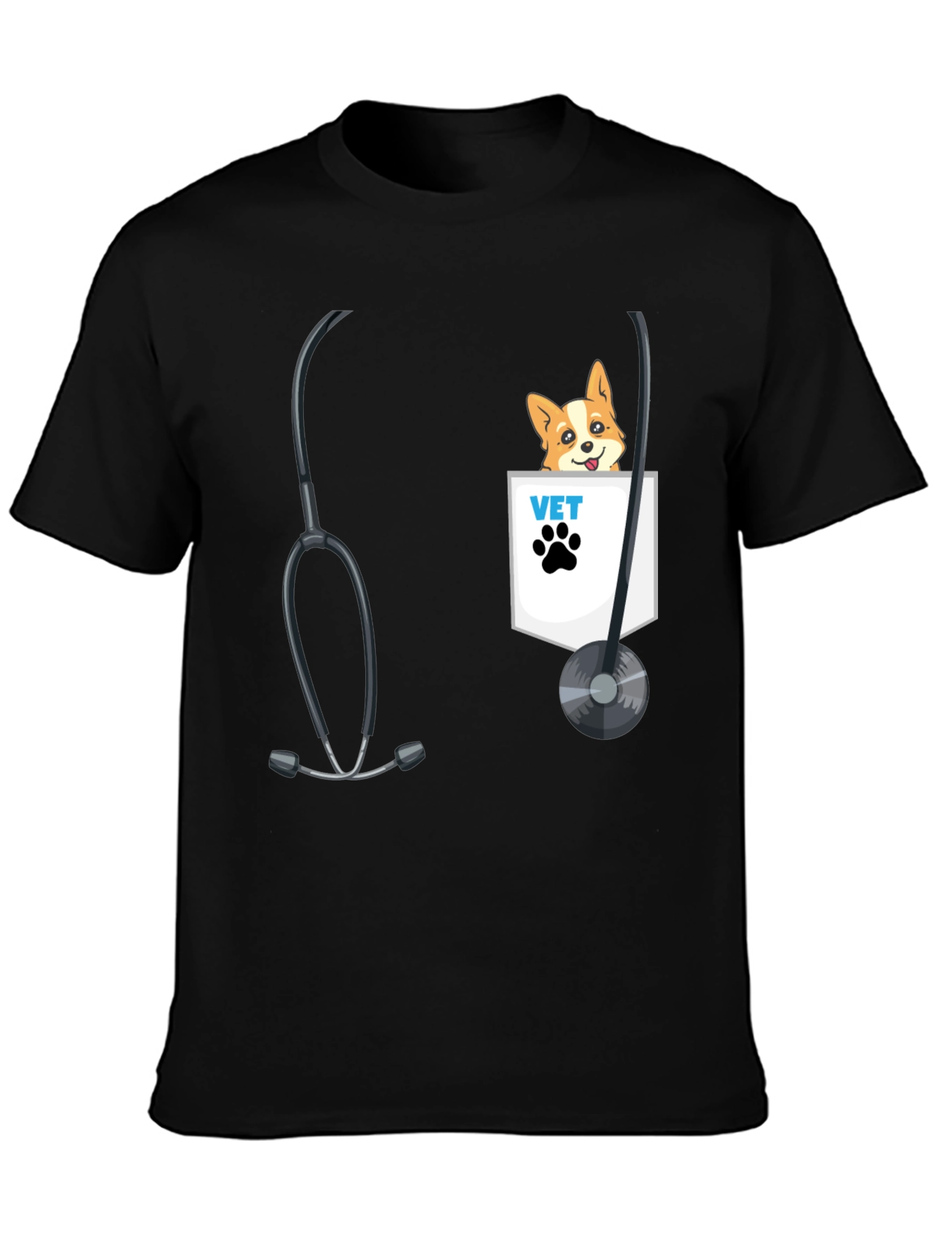 Veterinarian Dog Pocket T-Shirt