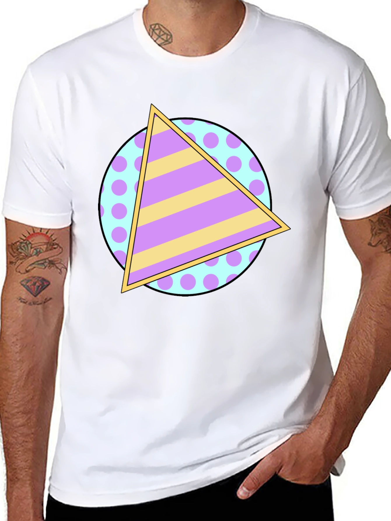 Retro Triangle Tee - 80s/90s Throwback