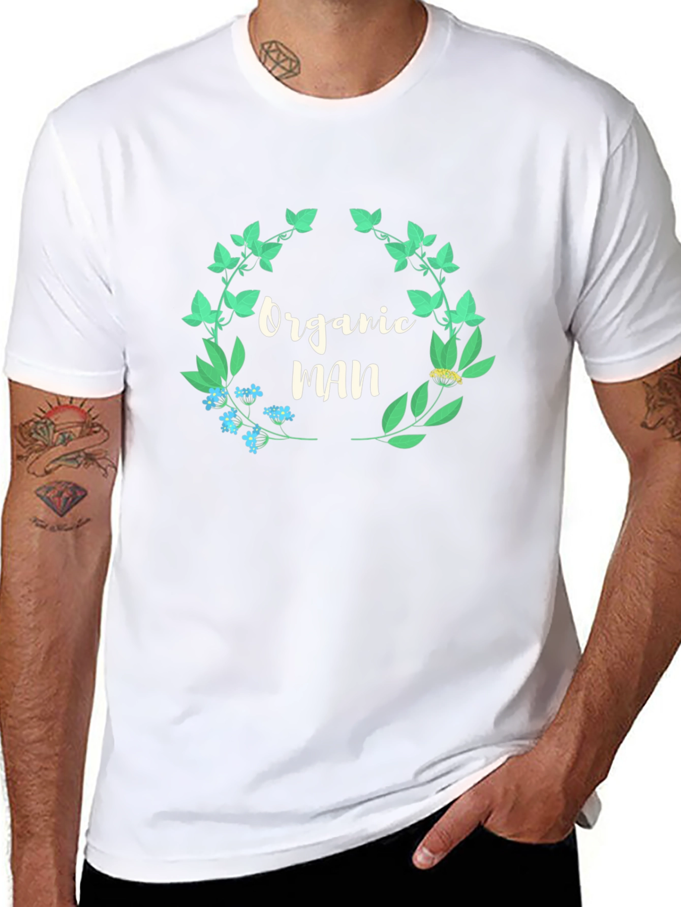Organic Man T-Shirt - Natural Style