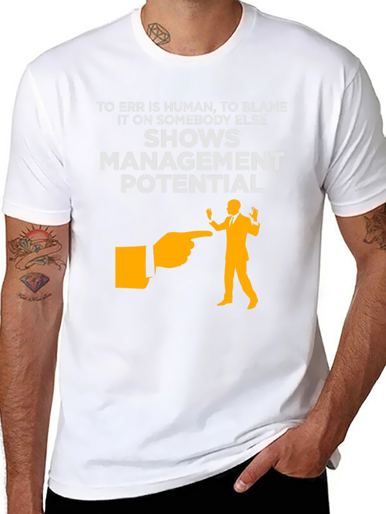 Funny Management Potential Black T-Shirt