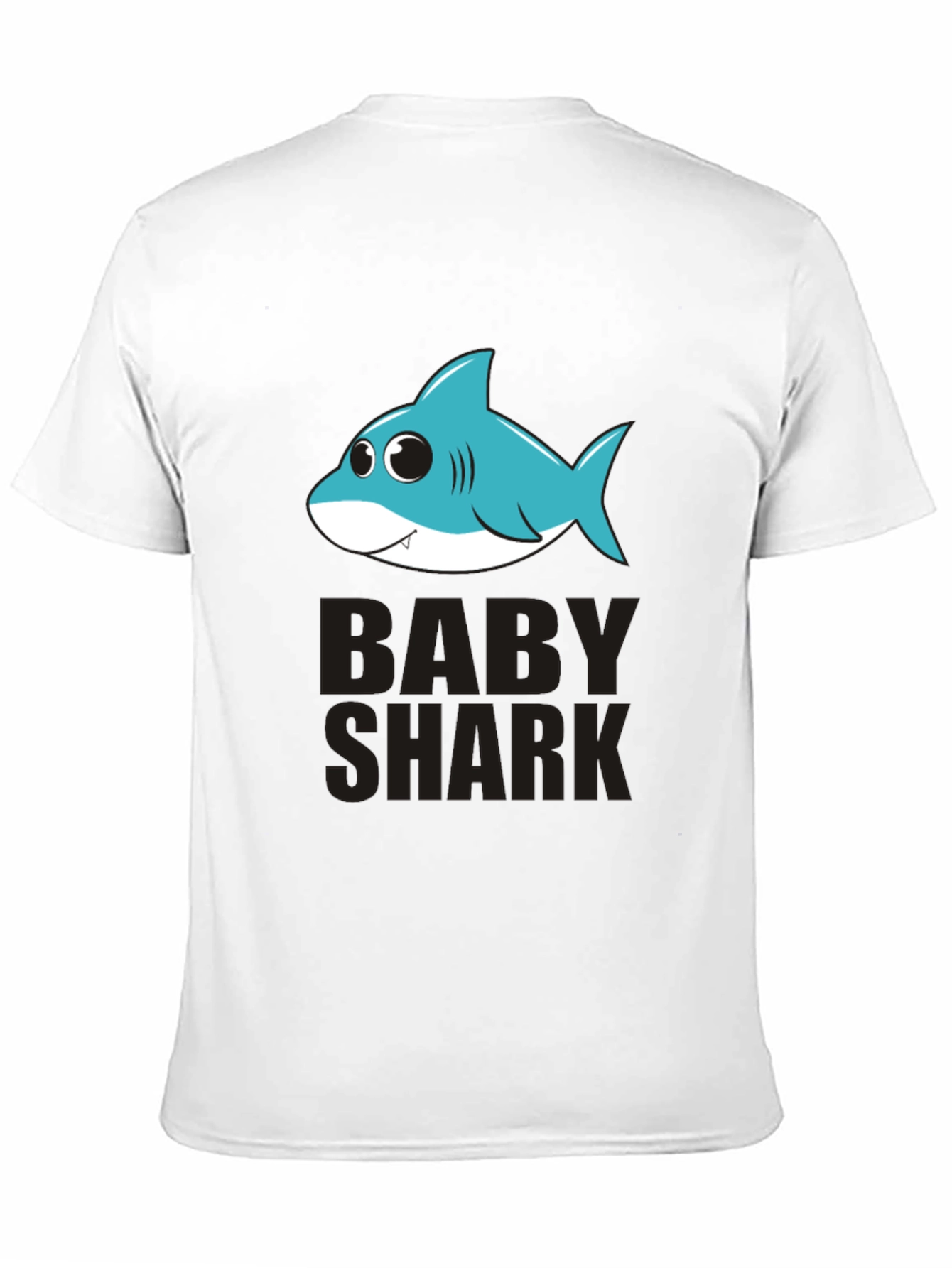 Baby Shark Graphic Tee - Black Cotton T-Shirt