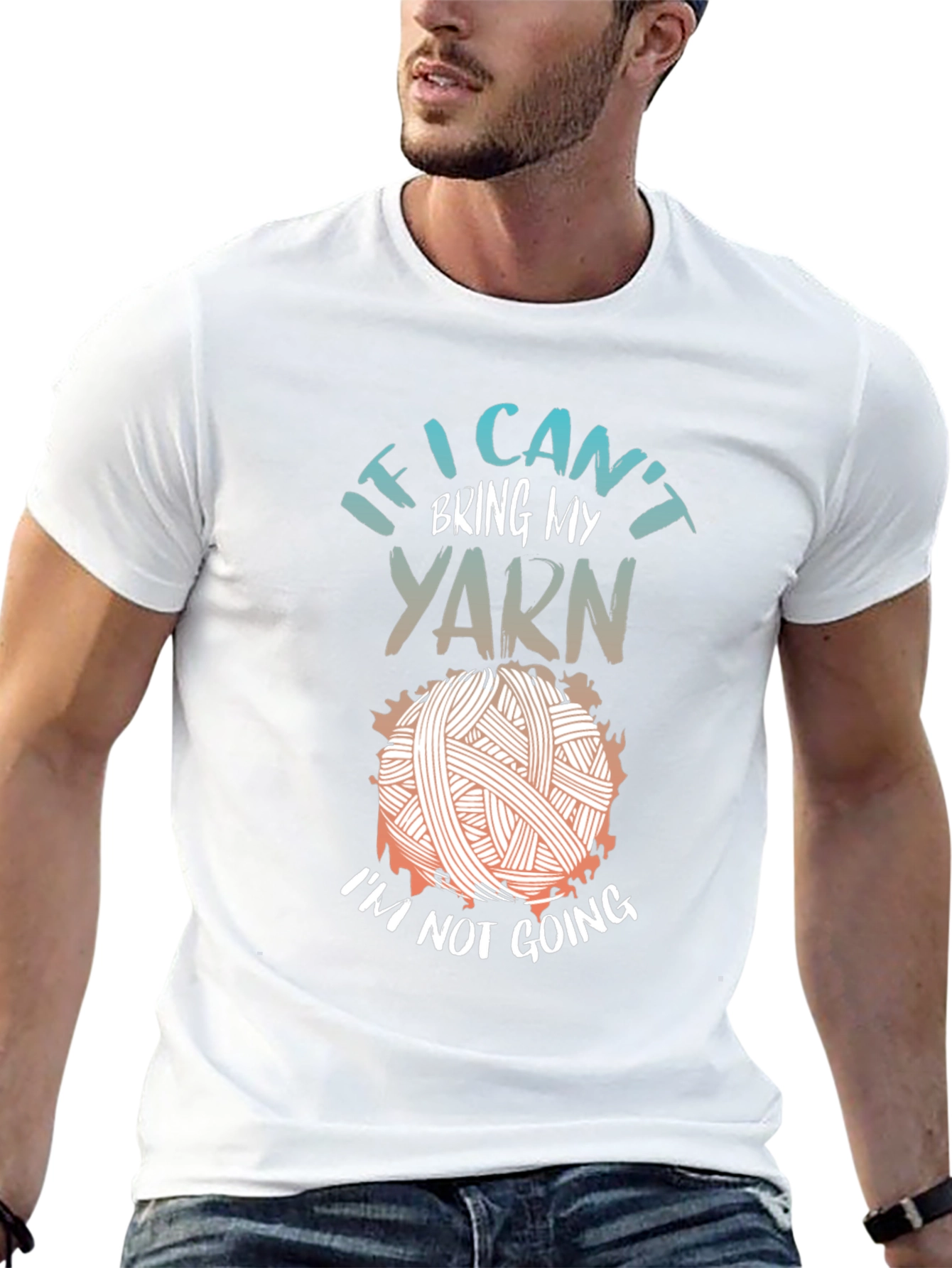 Funny Knitting T-Shirt: If I Cant Bring My Yarn