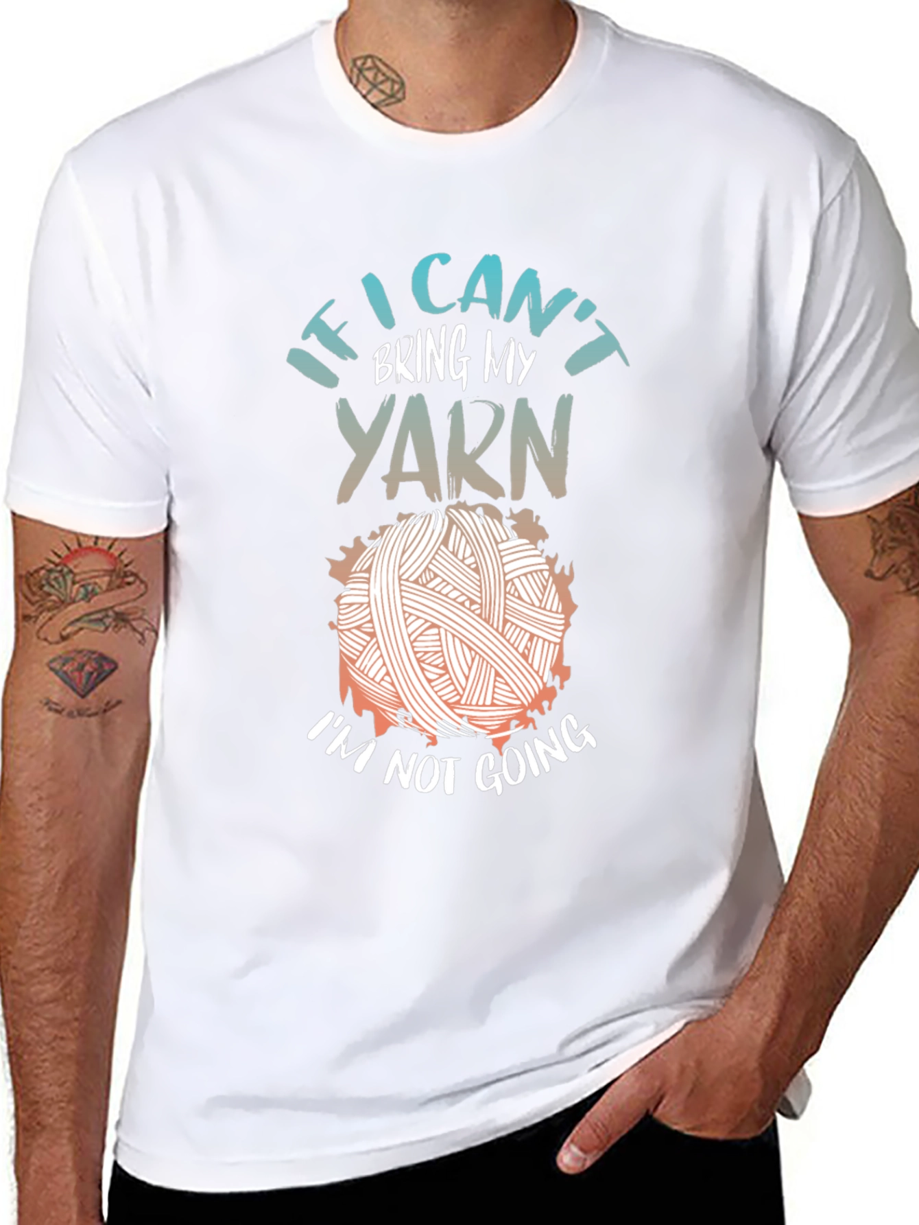 Funny Knitting T-Shirt: If I Cant Bring My Yarn