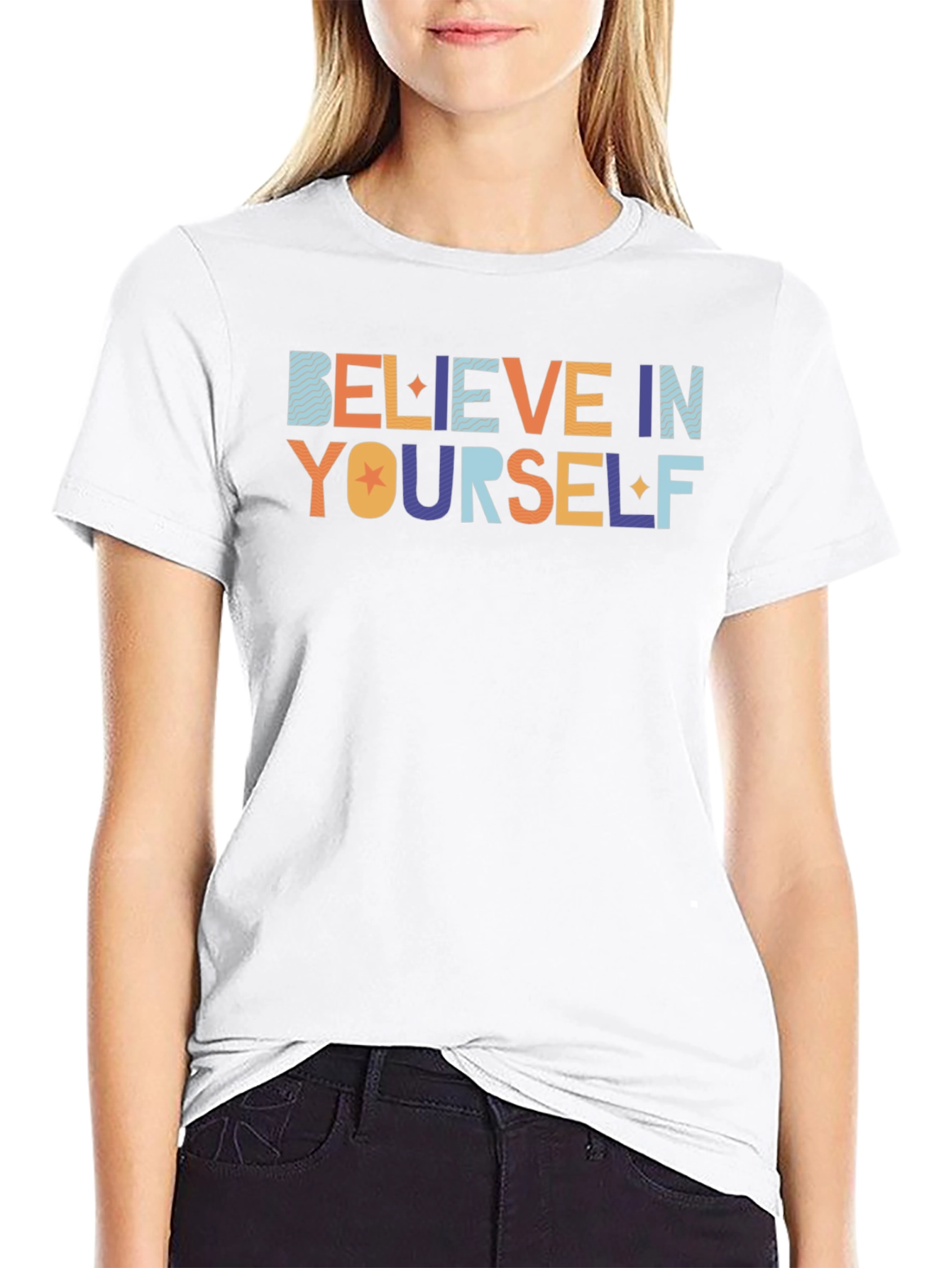 Believe in Yourself Graphic Tee - Black