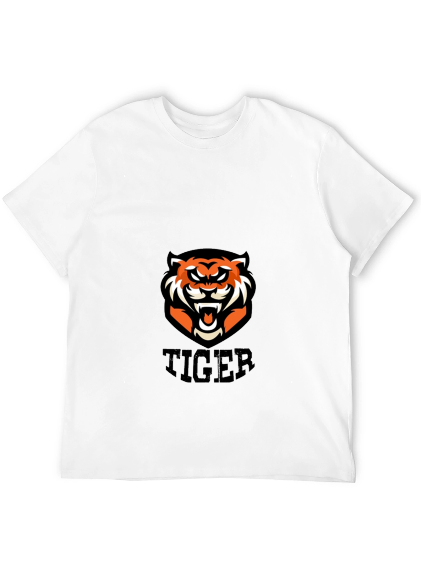 Tiger Graphic Print Black T-Shirt