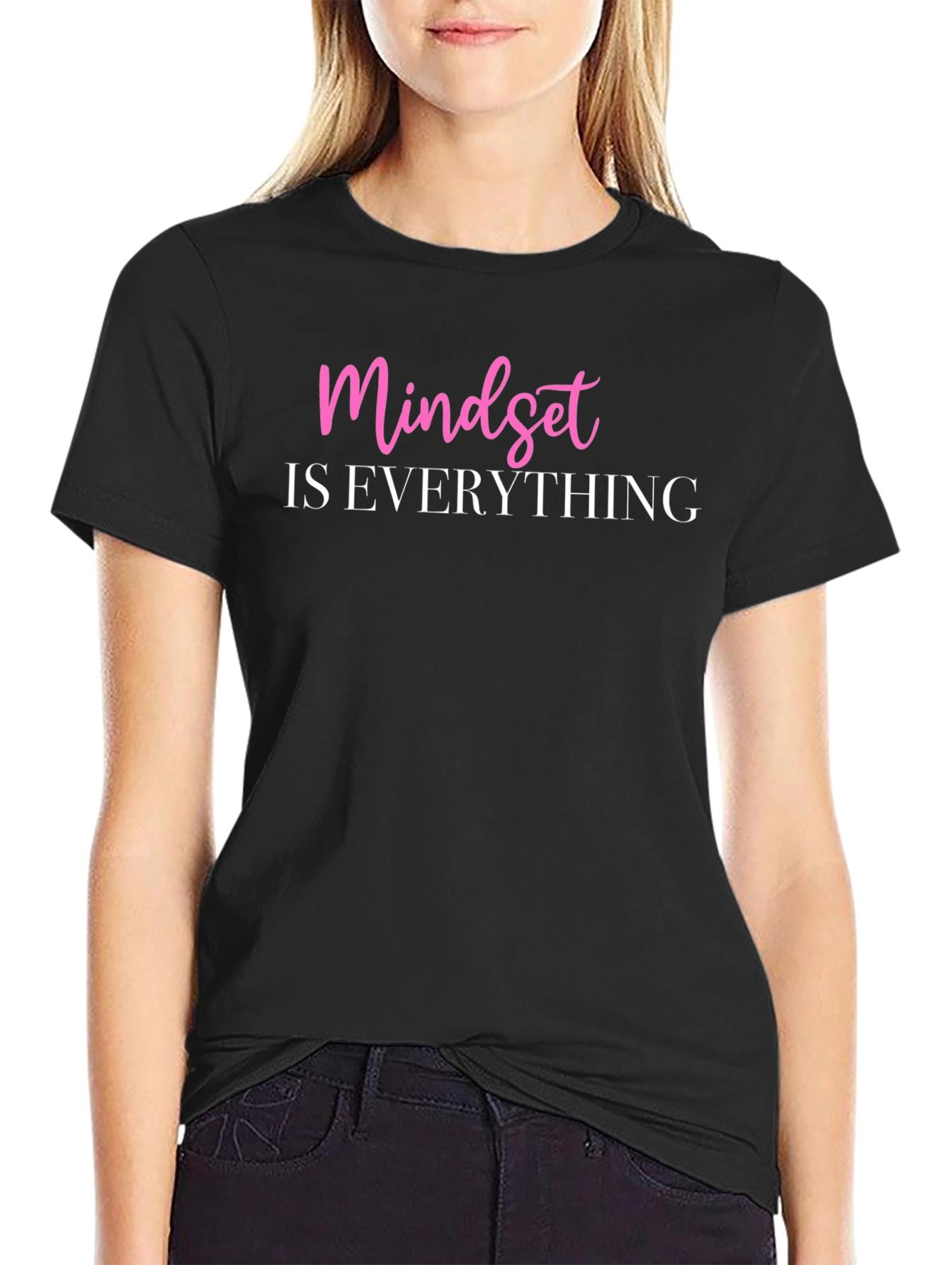 Mindset Is Everything Black Graphic Tee