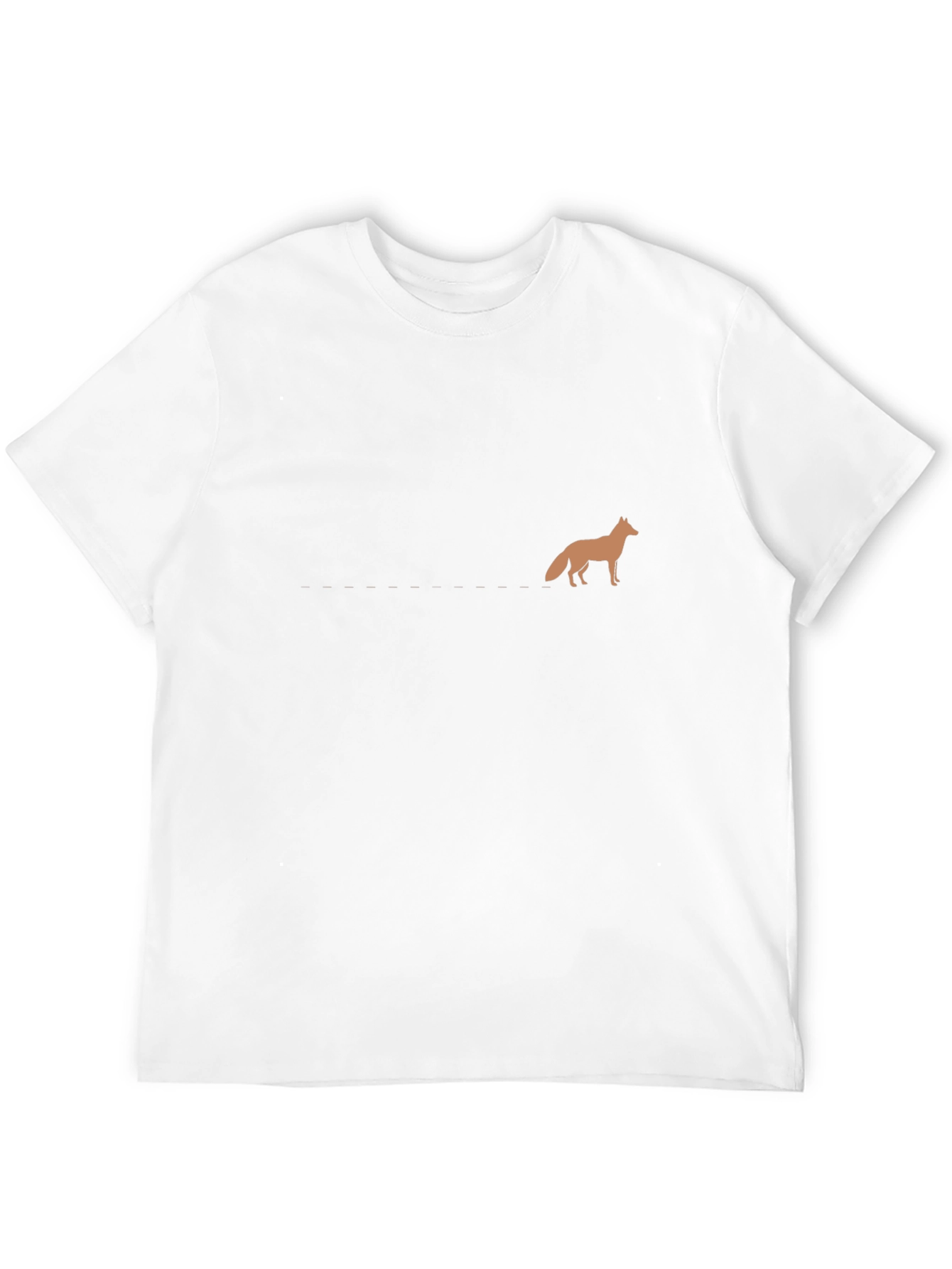 Minimalist Fox Graphic Black T-Shirt