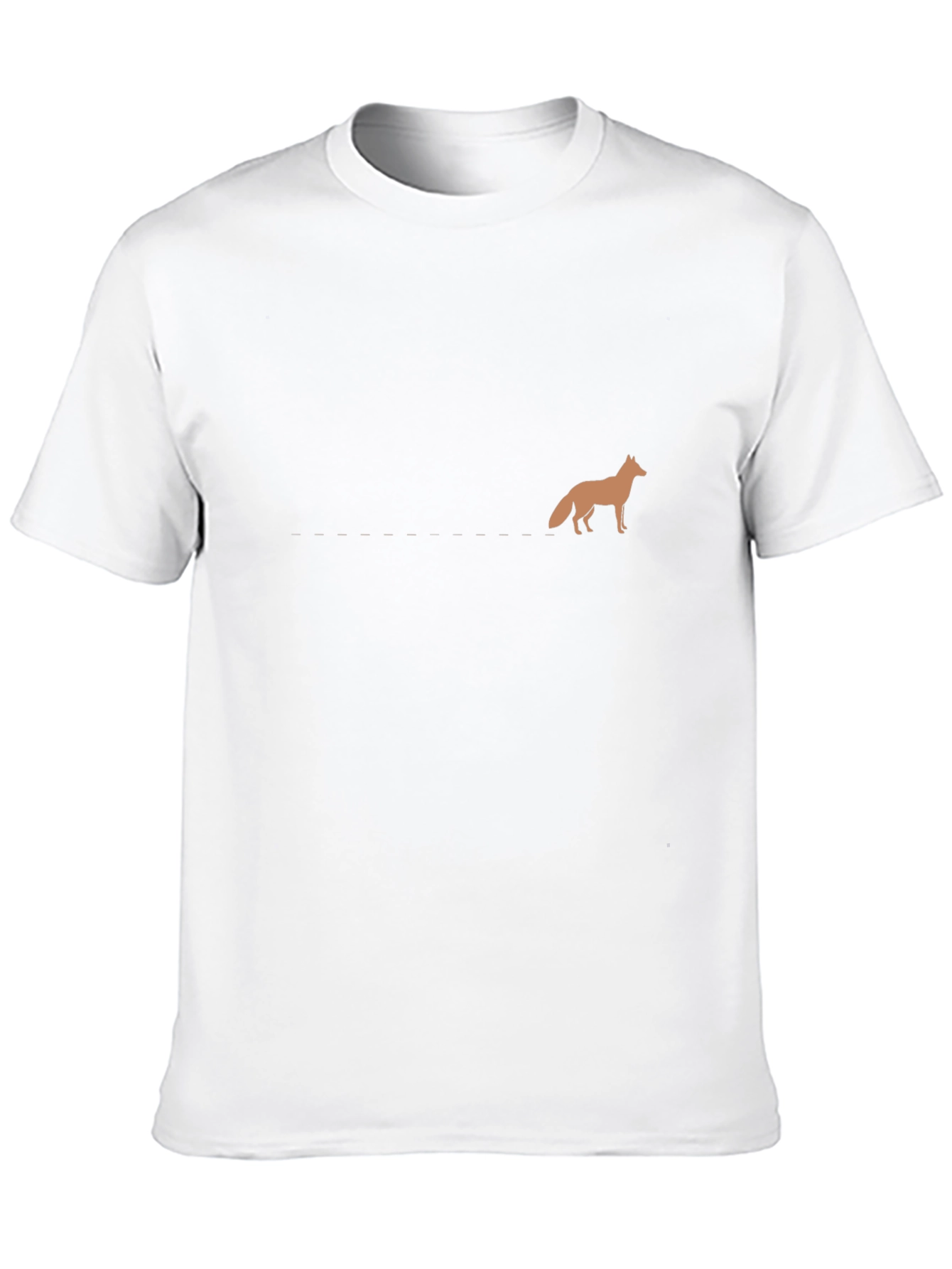 Minimalist Fox Graphic Black T-Shirt