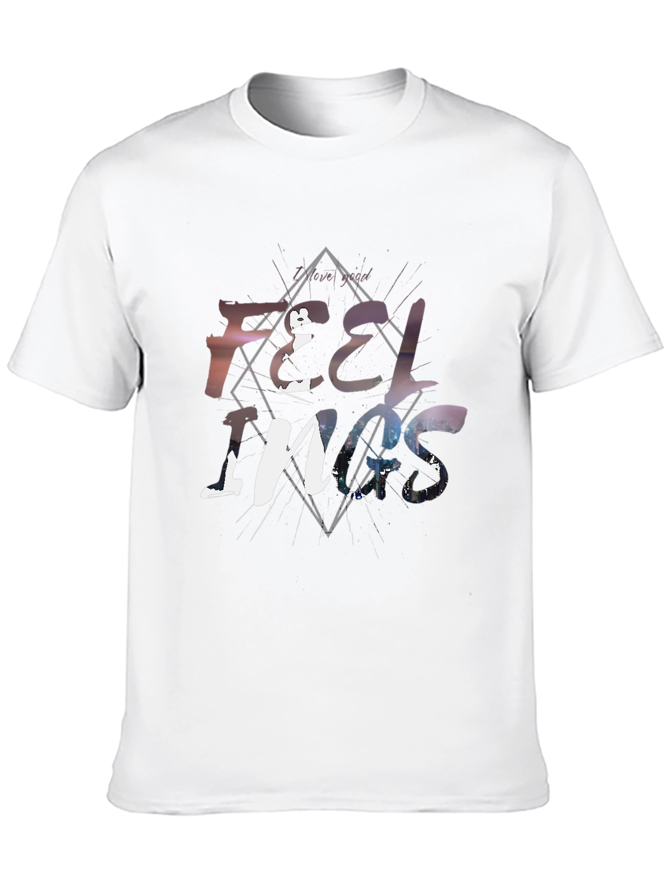 Feelings Graphic Tee - Stylish Black Cotton T-Shirt