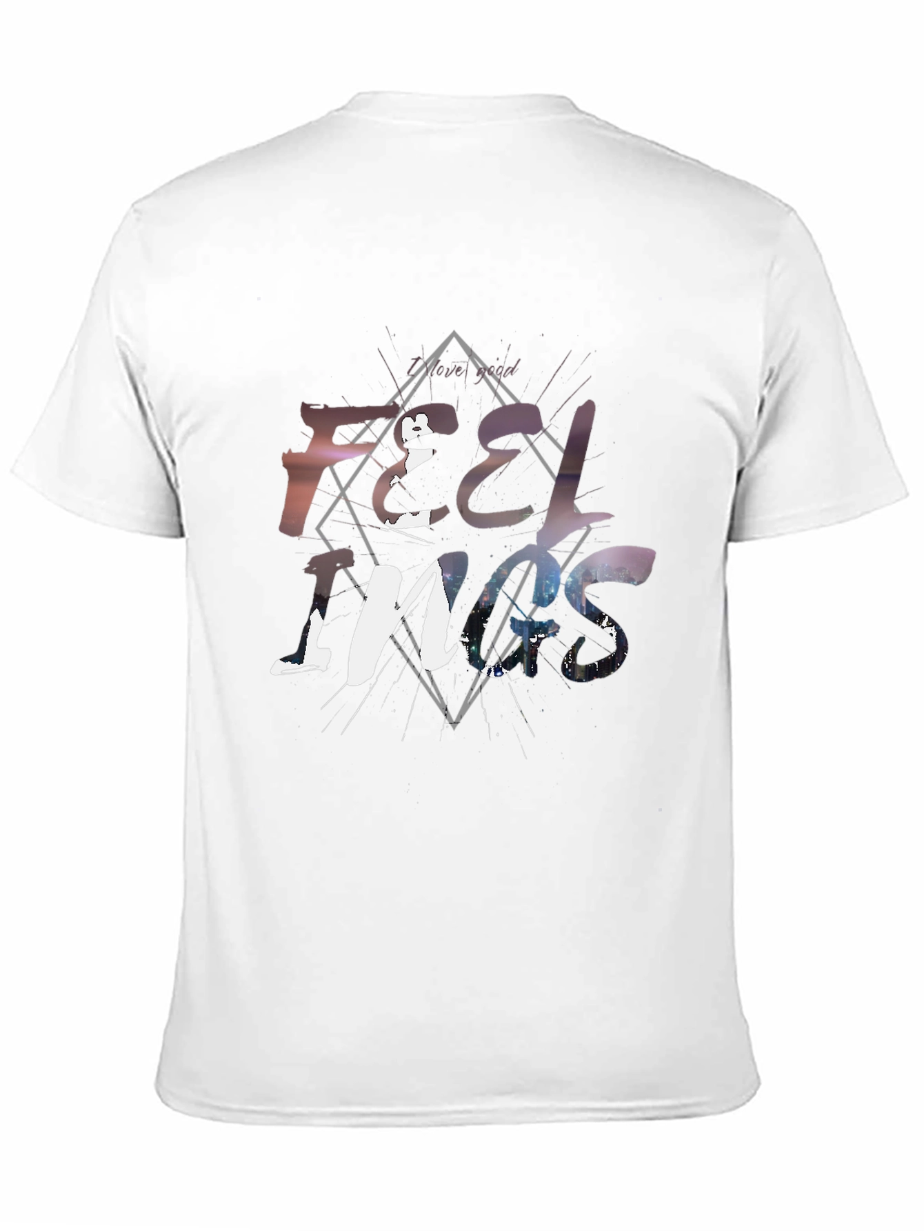 Feelings Graphic Tee - Stylish Black Cotton T-Shirt