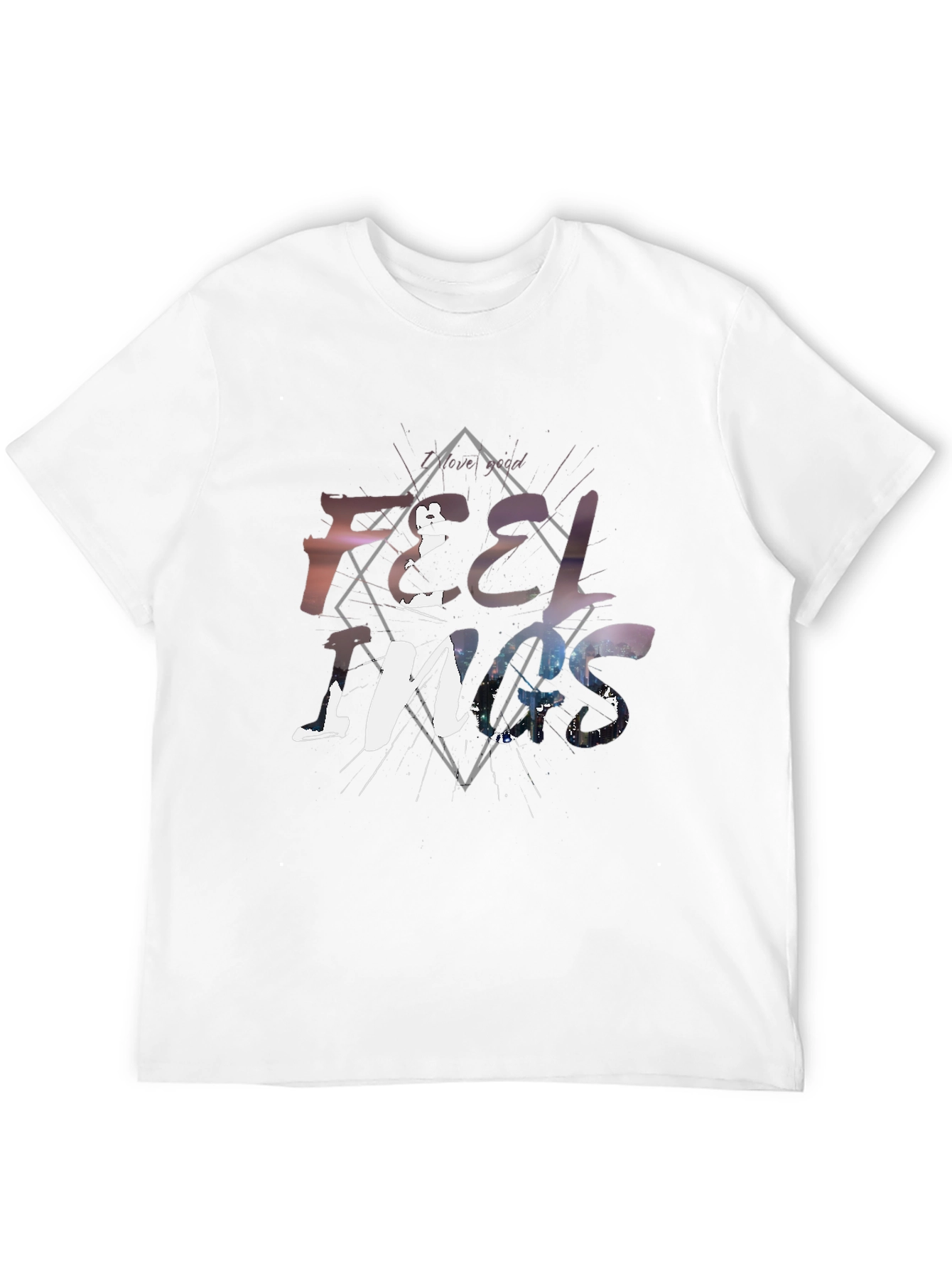 Feelings Graphic Tee - Stylish Black Cotton T-Shirt