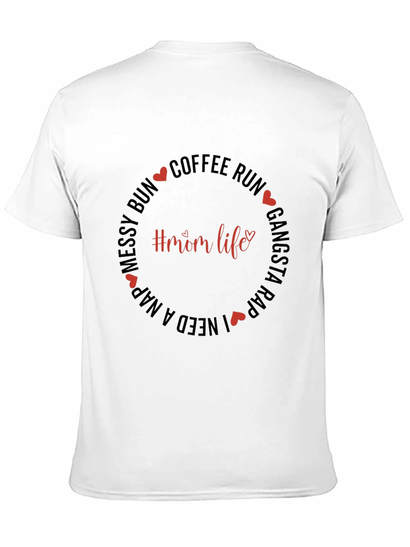 Mom Life Graphic Tee - Coffee Run Messy Bun