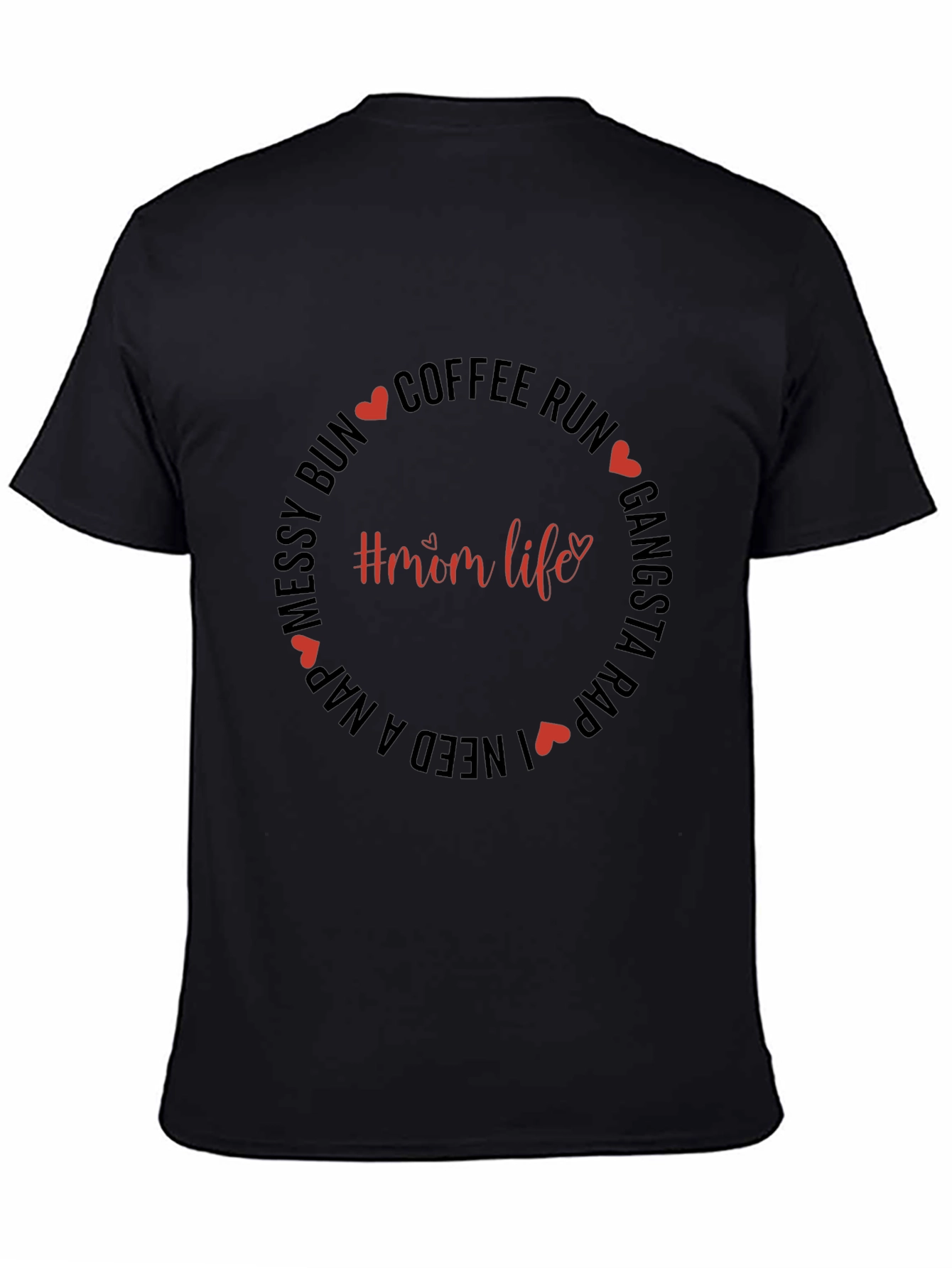Mom Life Graphic Tee - Coffee Run Messy Bun