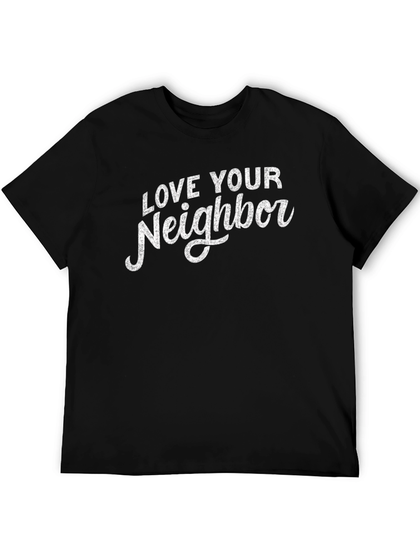 Love Your Neighbor Black Graphic T-Shirt