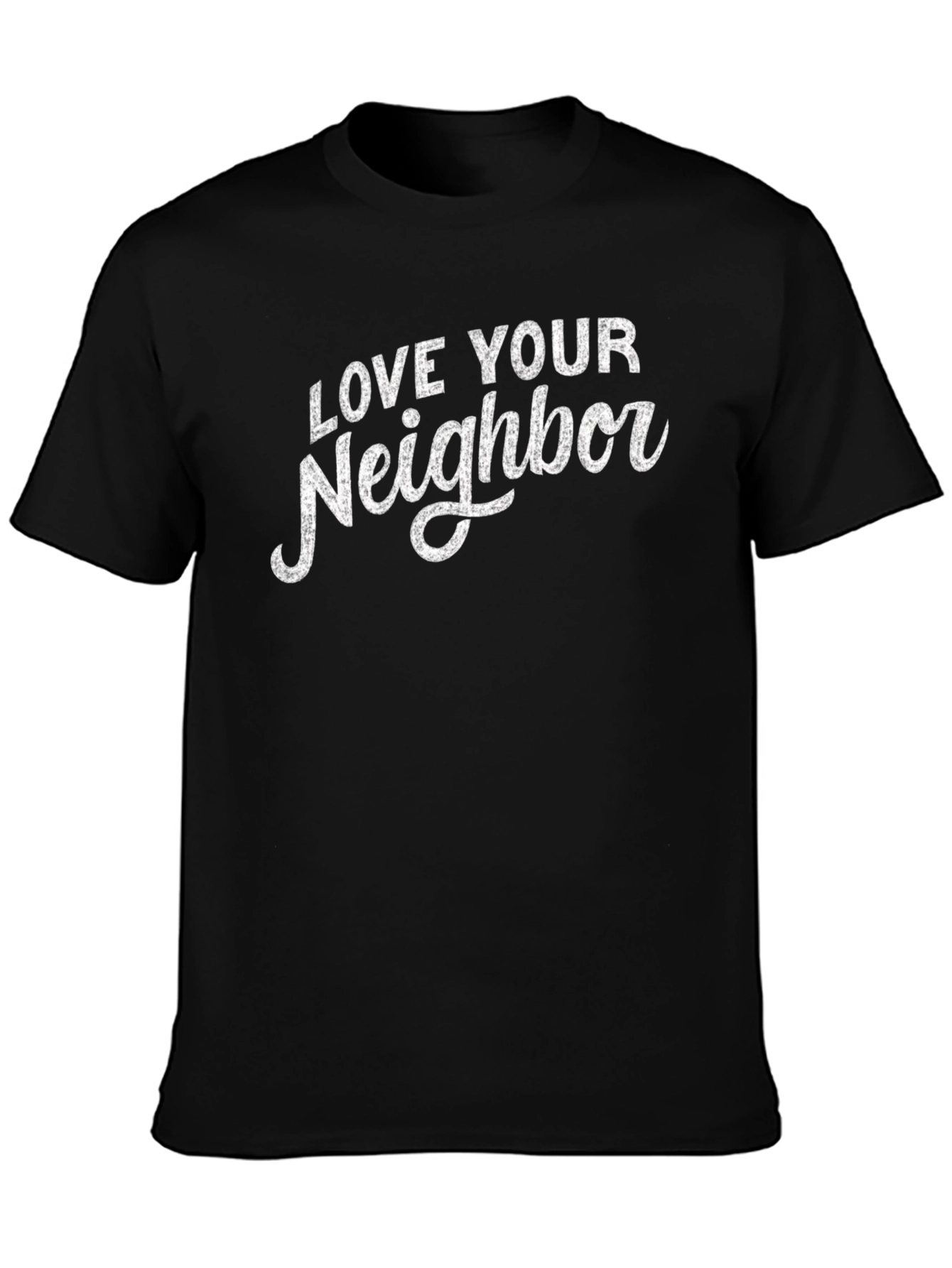 Love Your Neighbor Black Graphic T-Shirt