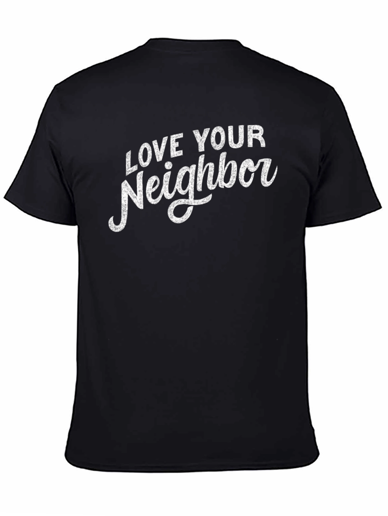 Love Your Neighbor Black Graphic T-Shirt