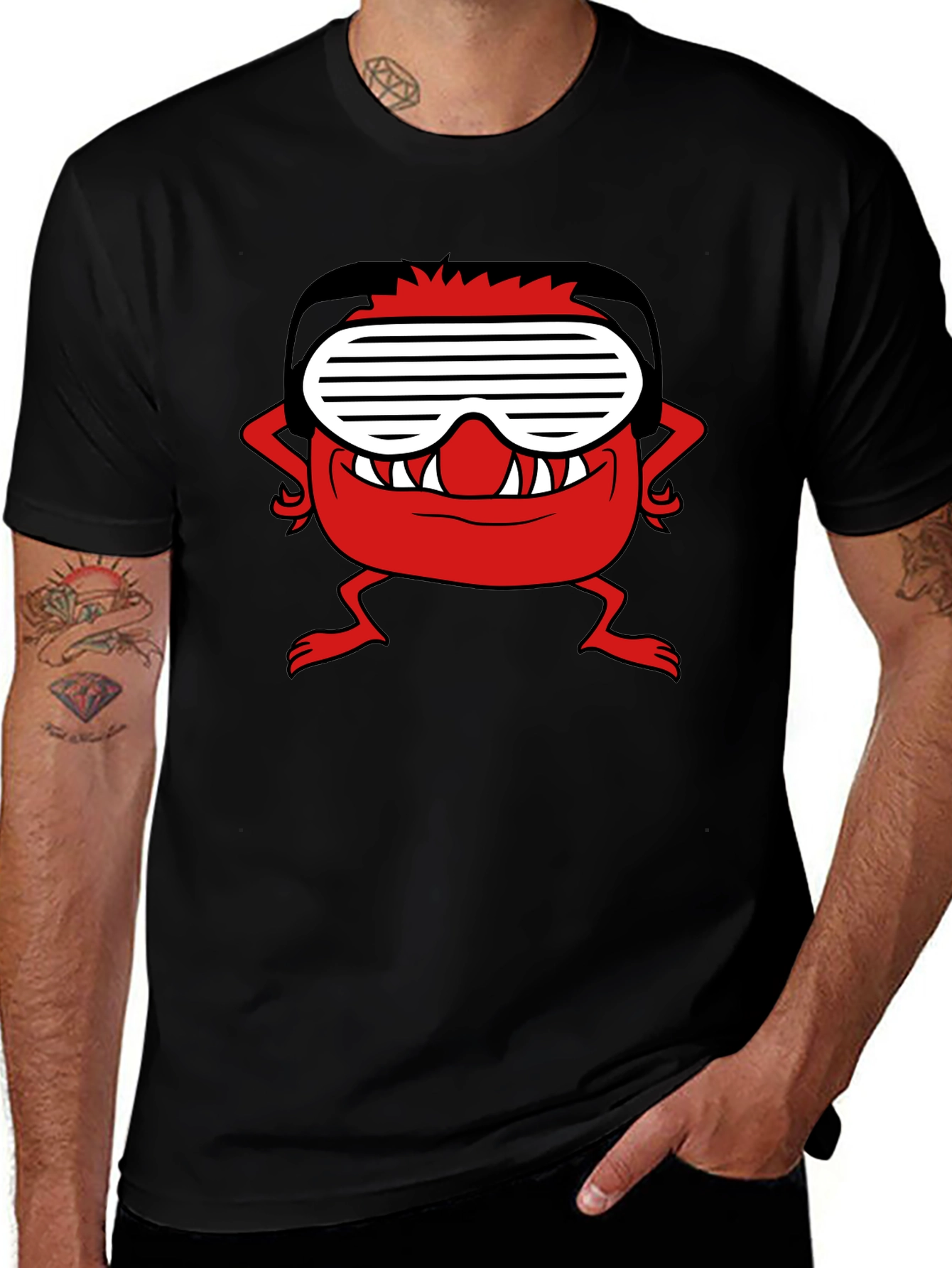 Red Monster Black Tee