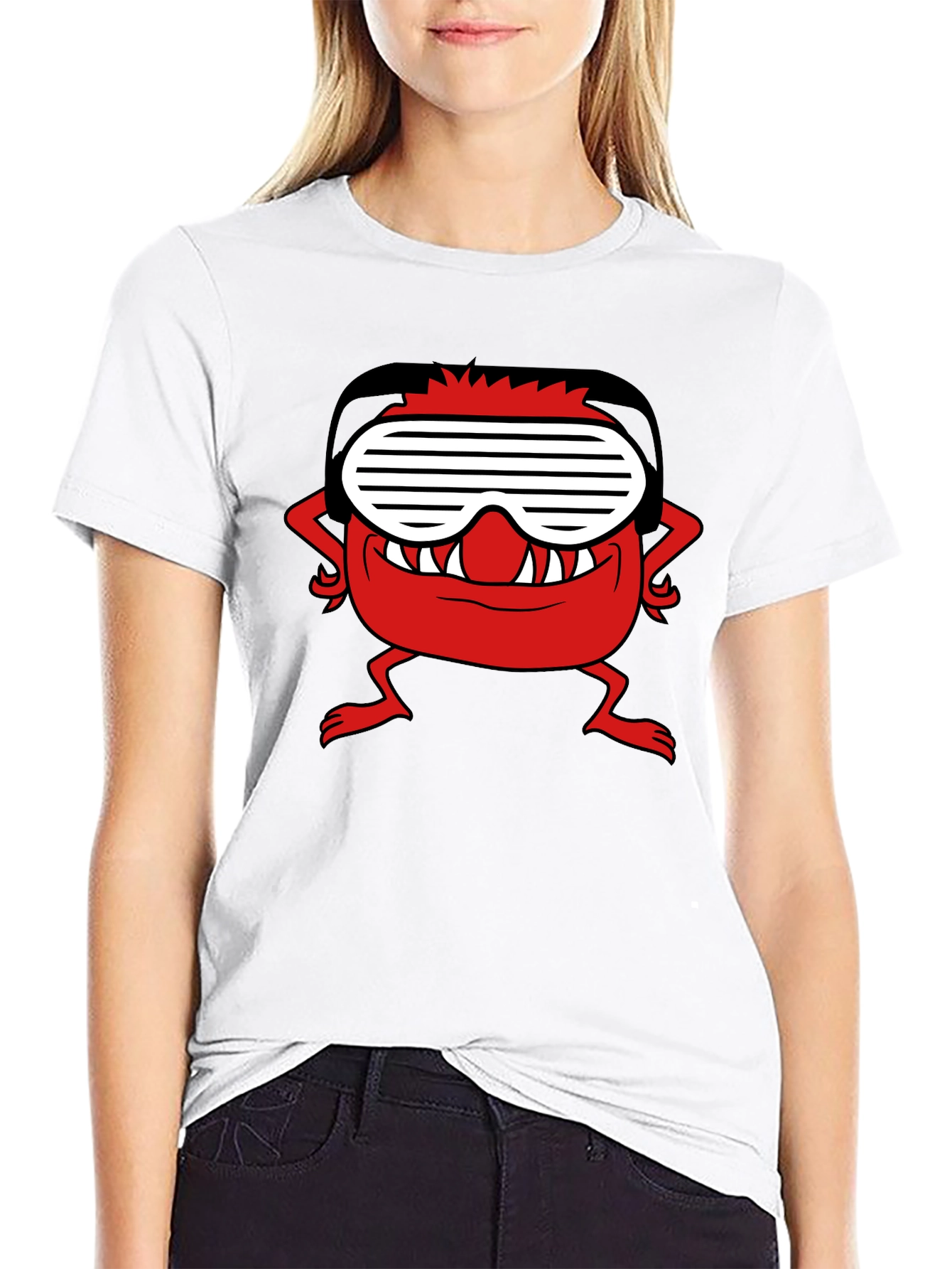 Red Monster Black Tee