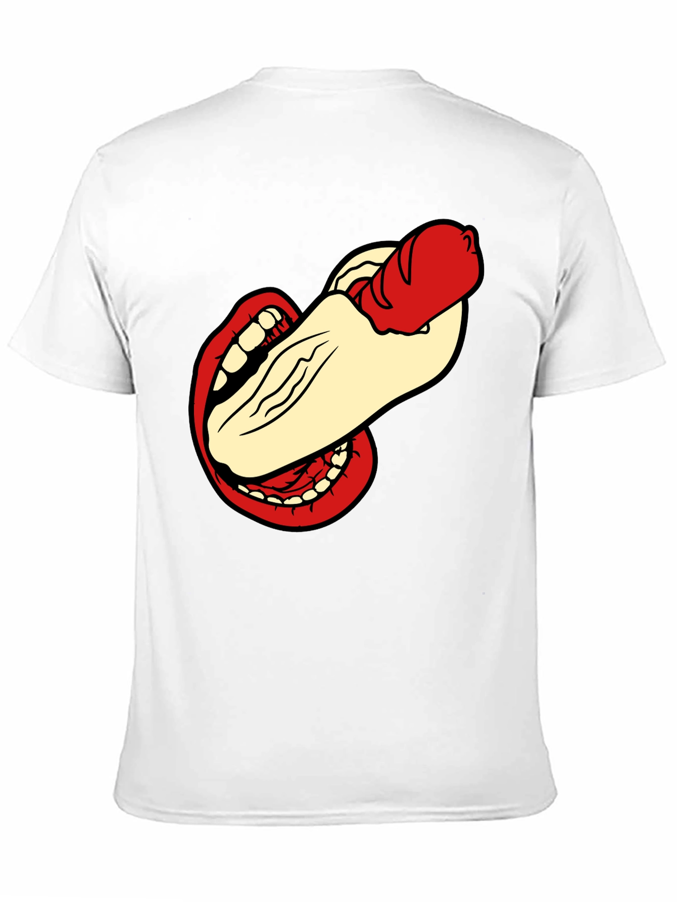 Humorous Hot Dog Bite Black T-Shirt