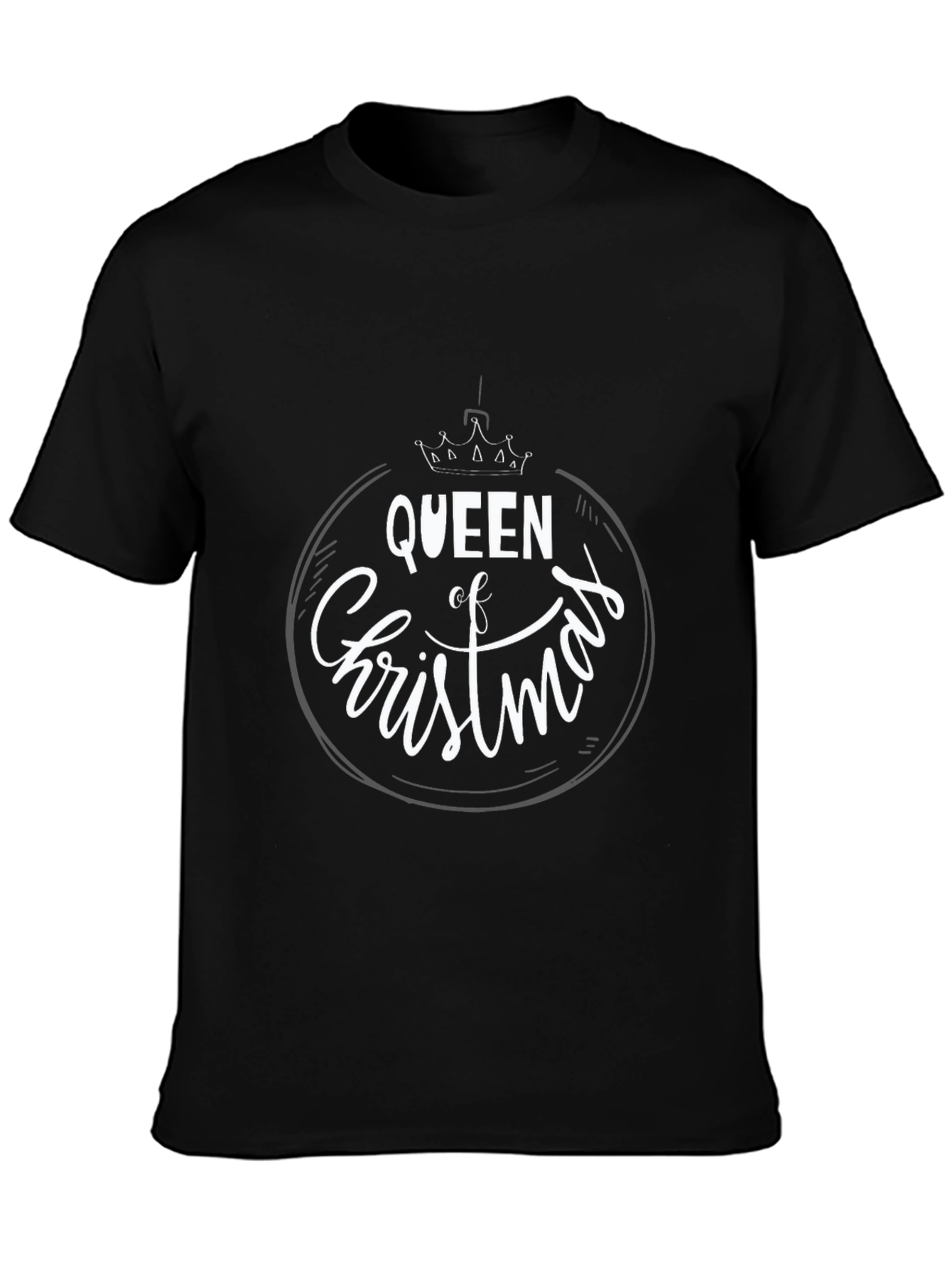 Queen of Christmas Black T-Shirt