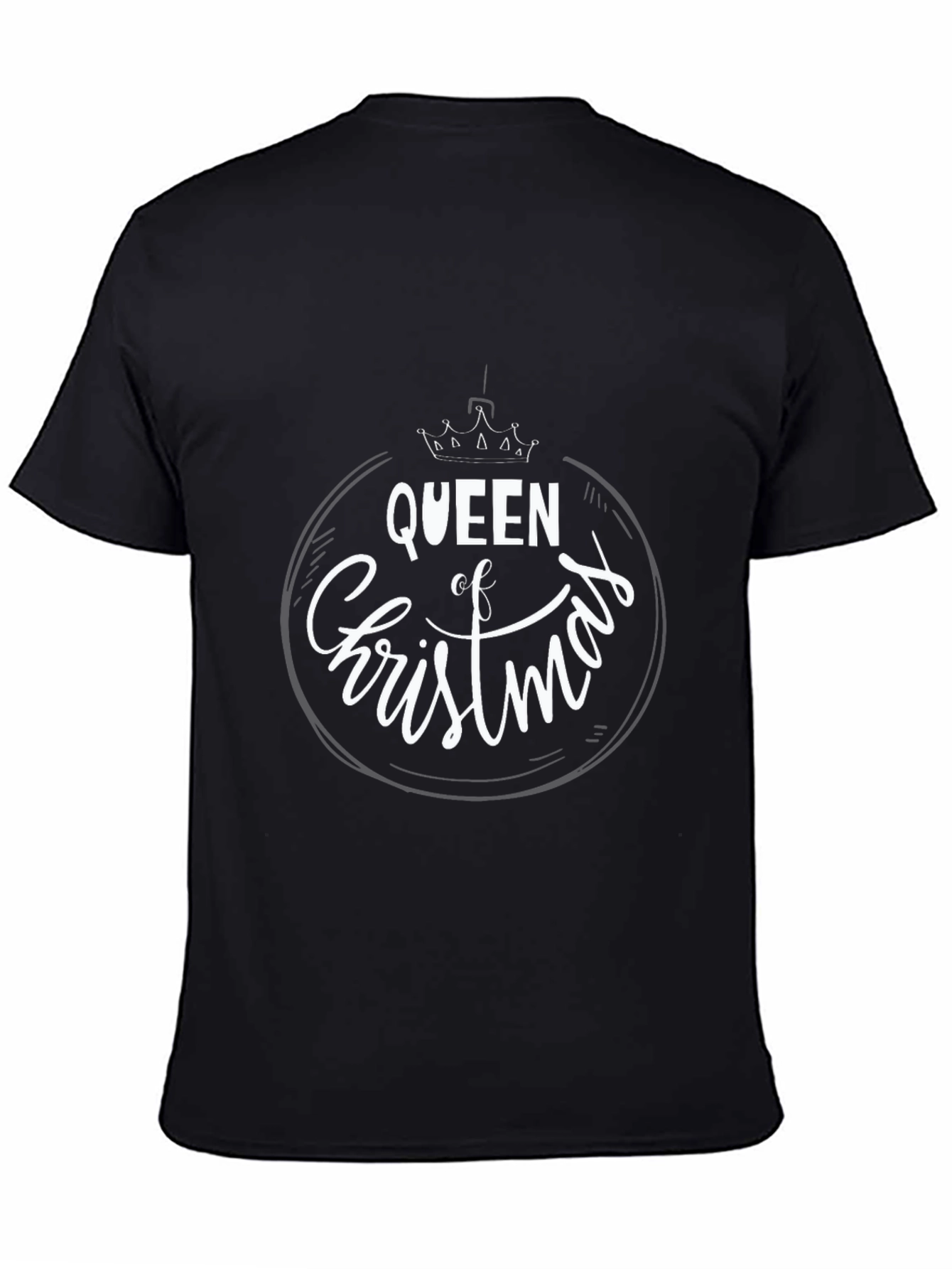 Queen of Christmas Black T-Shirt