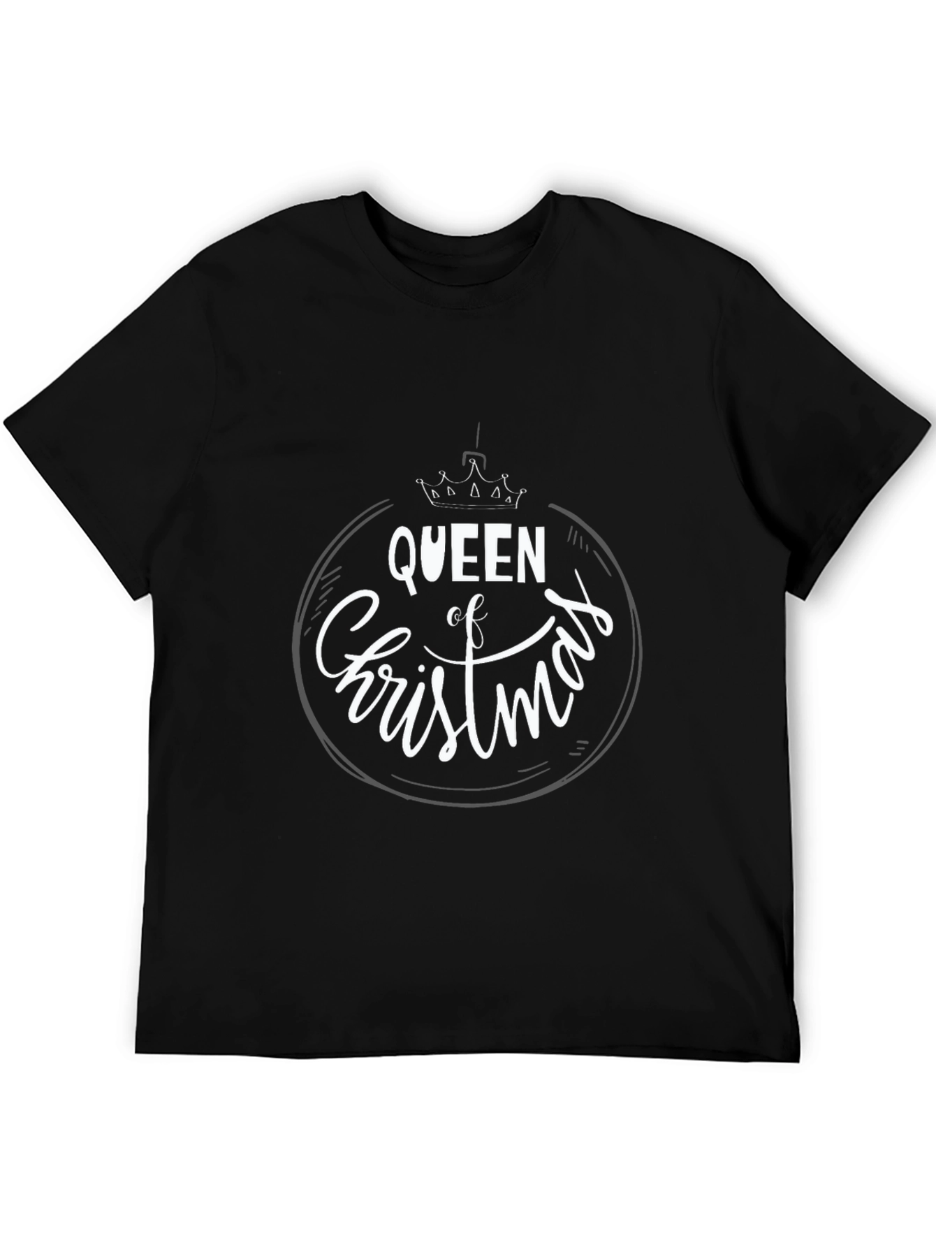 Queen of Christmas Black T-Shirt