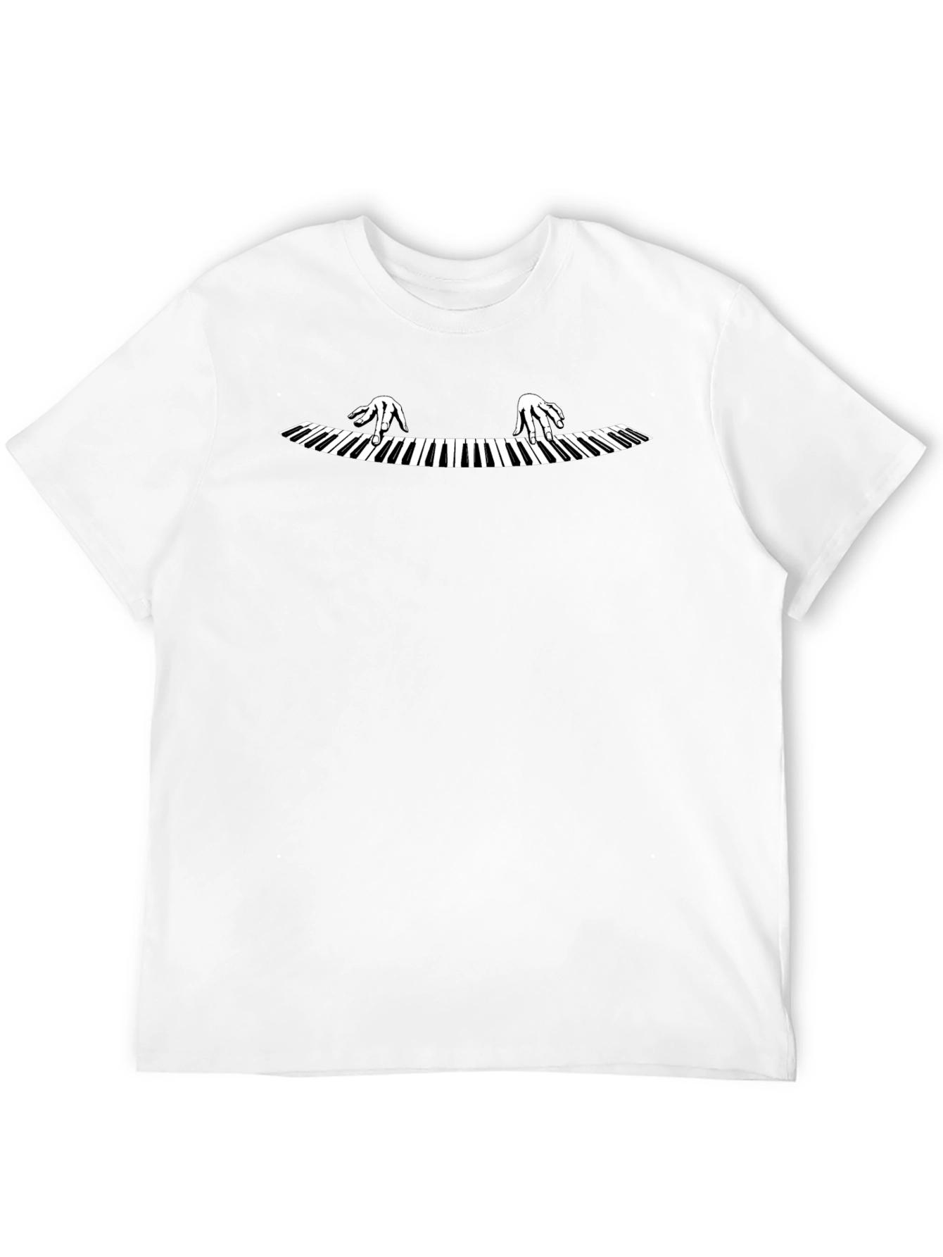 Piano Hands Graphic T-Shirt - Black