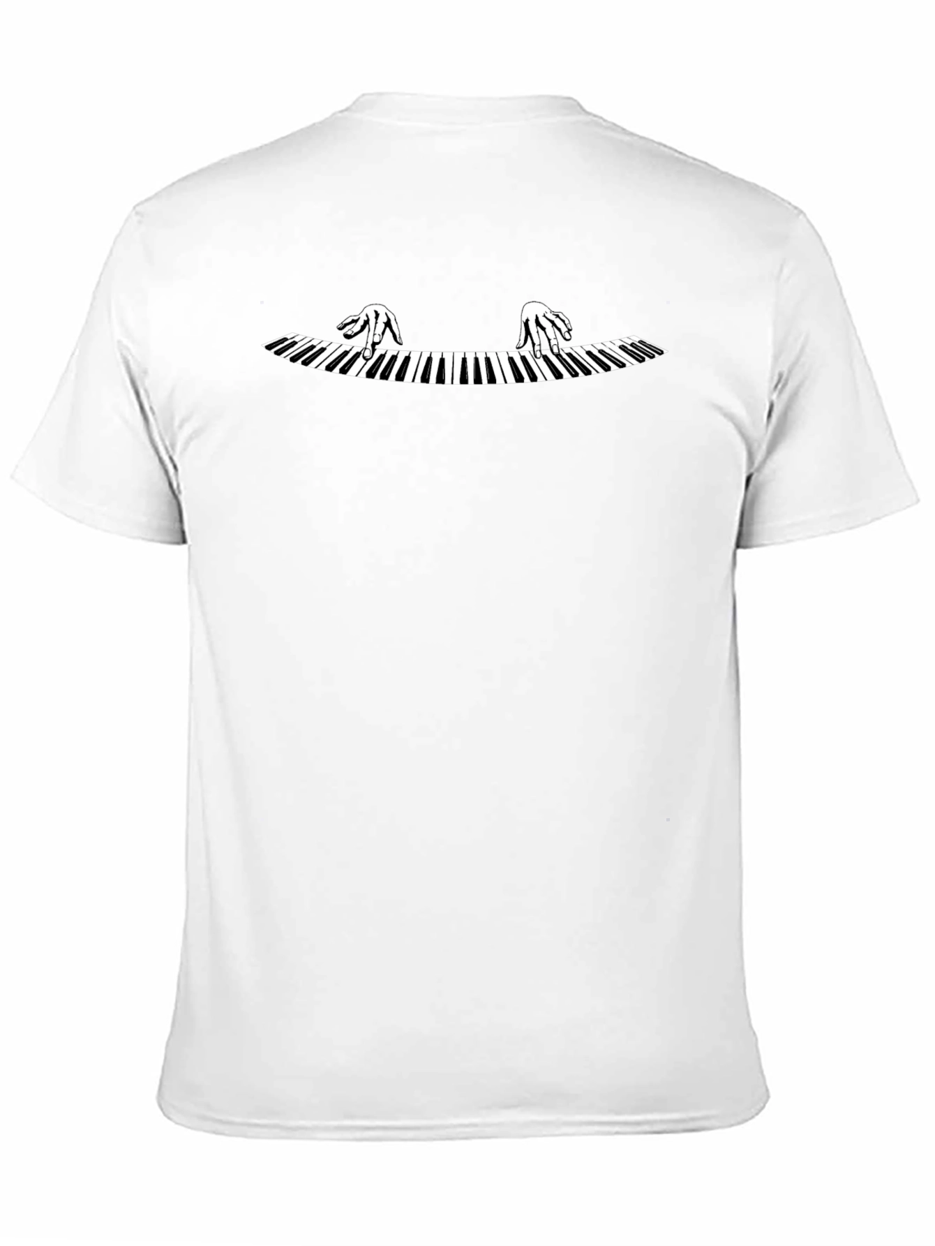 Piano Hands Graphic T-Shirt - Black