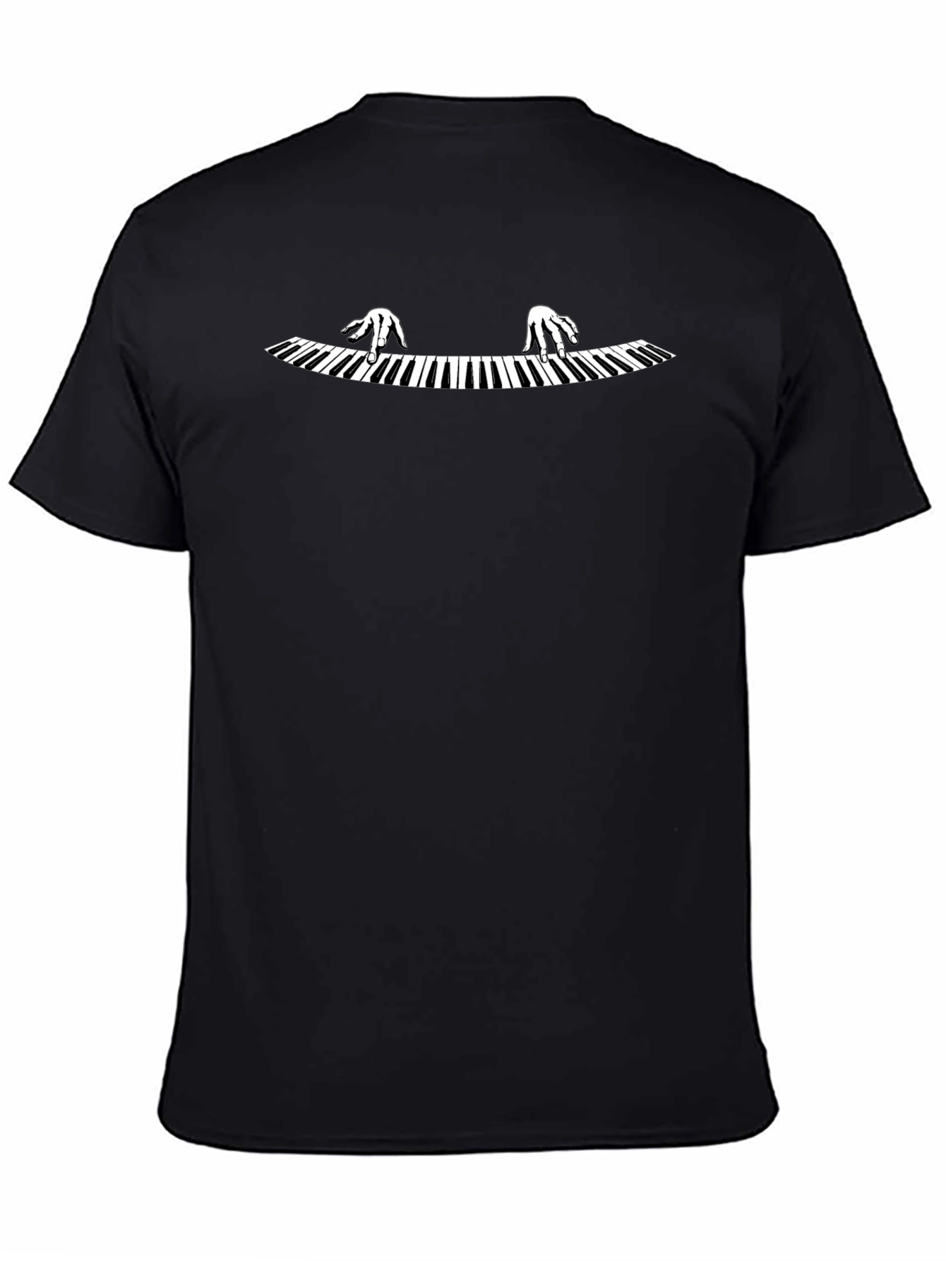 Piano Hands Graphic T-Shirt - Black