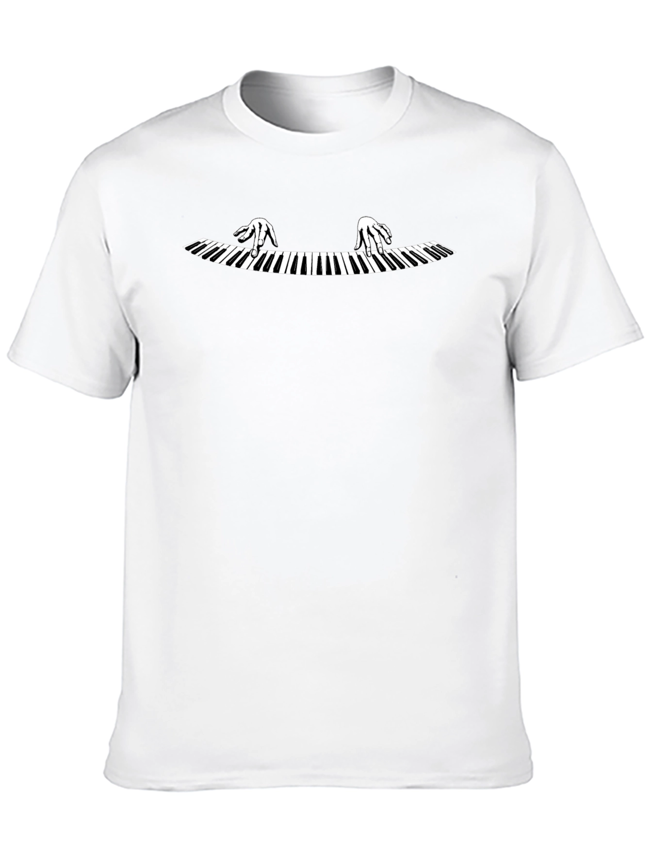 Piano Hands Graphic T-Shirt - Black