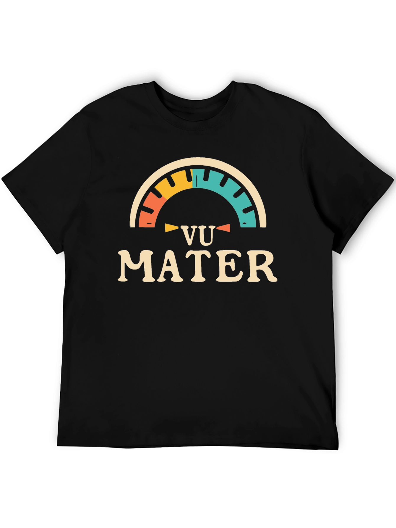Retro Vu Mater Graphic Tee - Black Cotton Blend