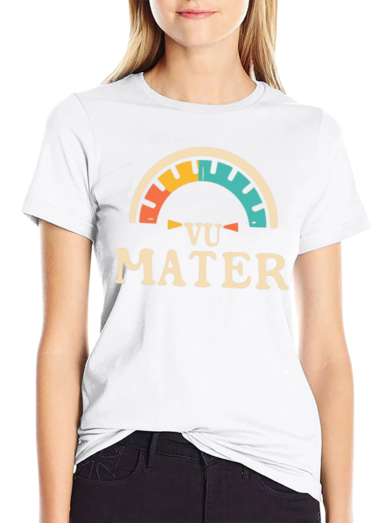 Retro Vu Mater Graphic Tee - Black Cotton Blend