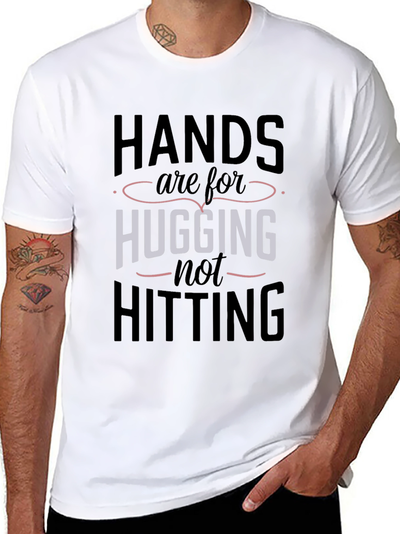 Hands are for Hugging Tee - Positive Message