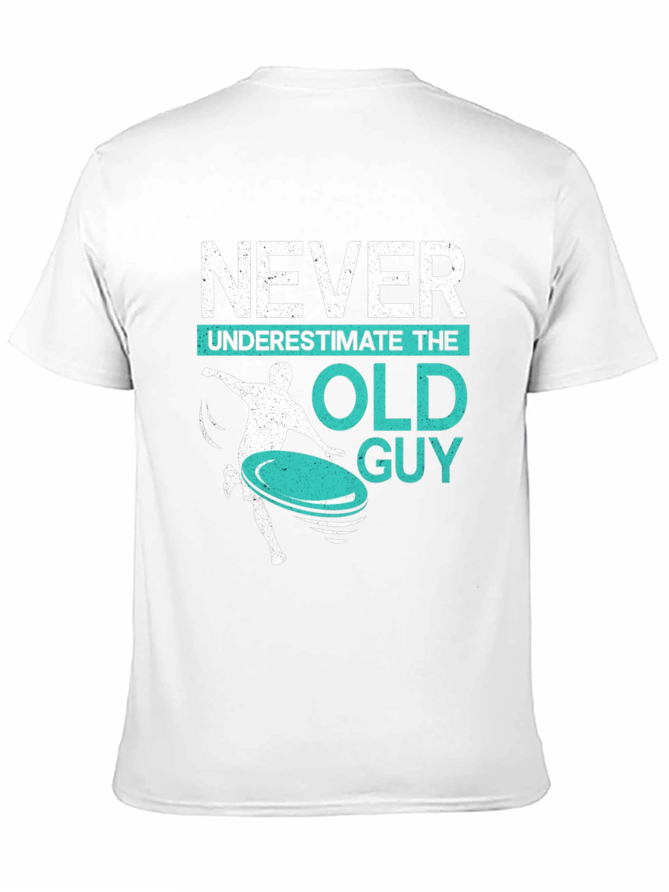 Never Underestimate The Old Guy Black Graphic Tee