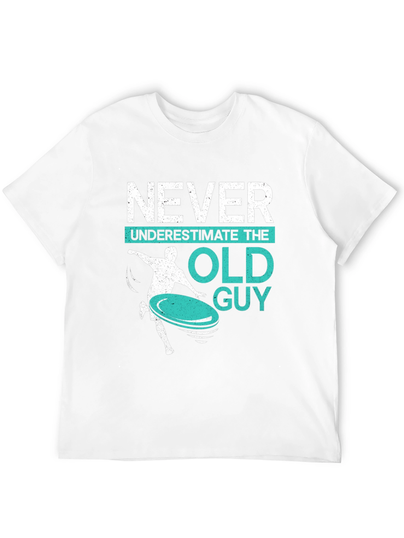Never Underestimate The Old Guy Black Graphic Tee