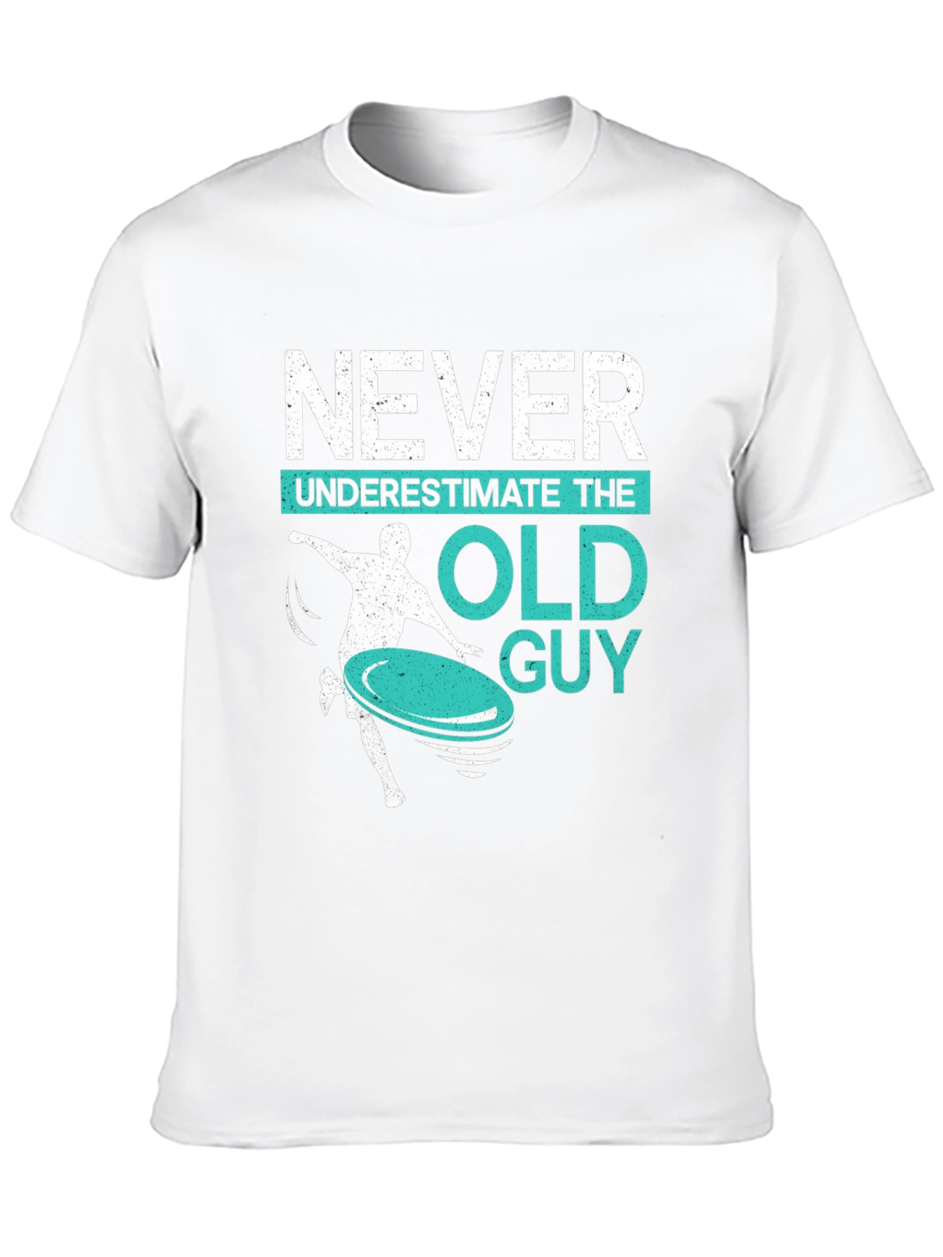 Never Underestimate The Old Guy Black Graphic Tee