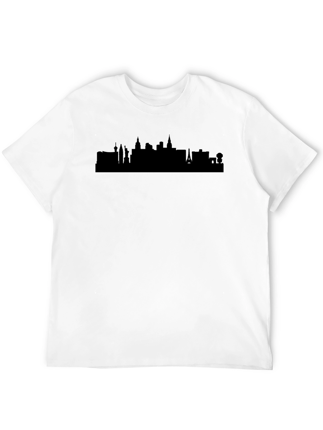 Las Vegas Skyline Graphic Tee - Black Unisex T-Shirt