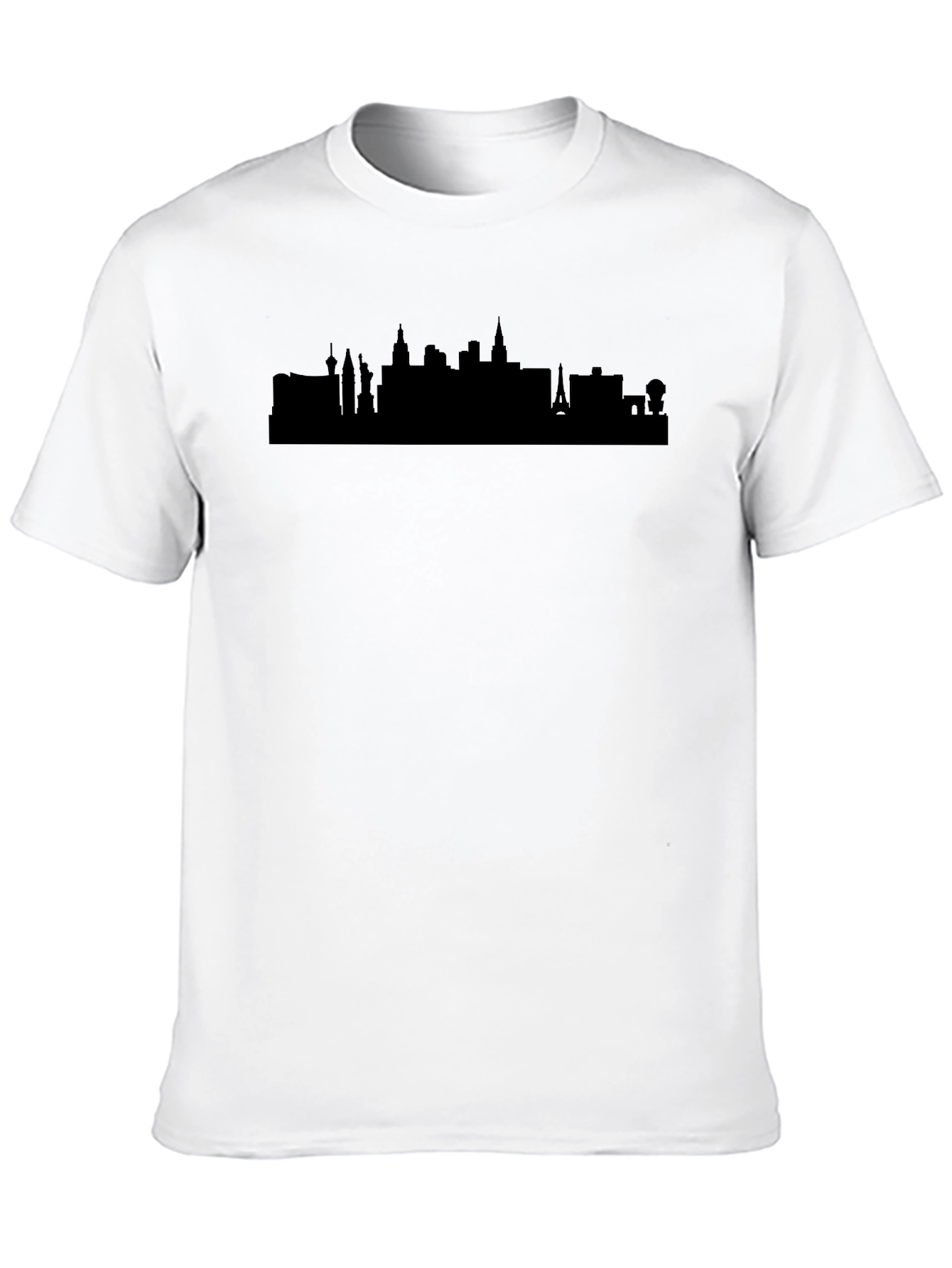 Las Vegas Skyline Graphic Tee - Black Unisex T-Shirt