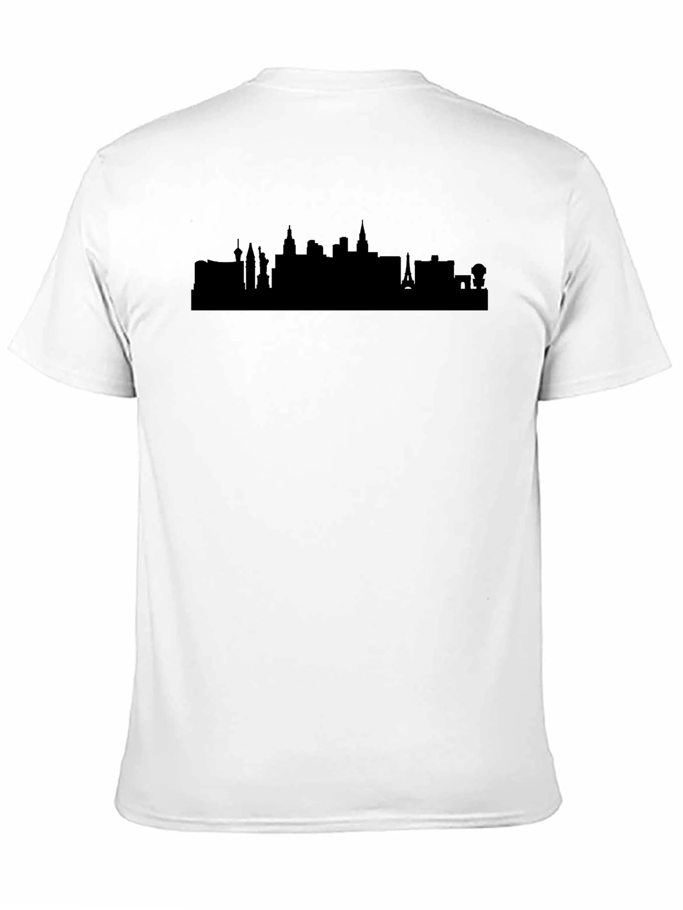 Las Vegas Skyline Graphic Tee - Black Unisex T-Shirt