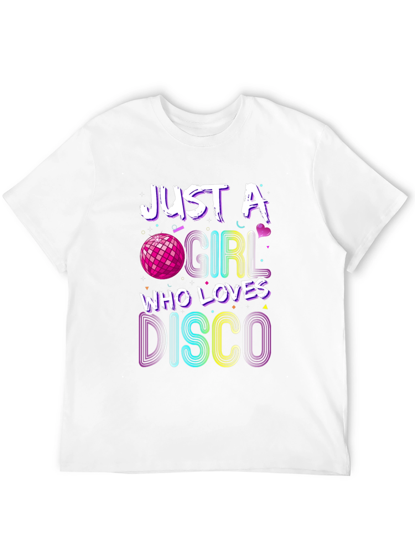 Just A Girl Who Loves Disco Graphic T-Shirt