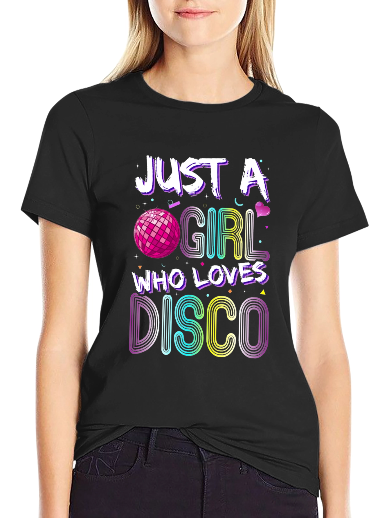 Just A Girl Who Loves Disco Graphic T-Shirt