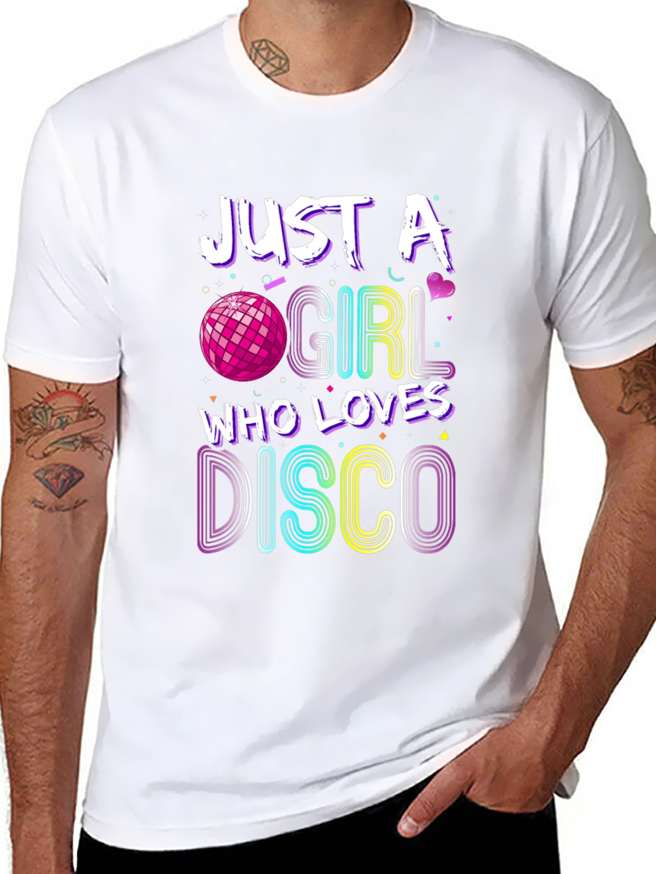 Just A Girl Who Loves Disco Graphic T-Shirt