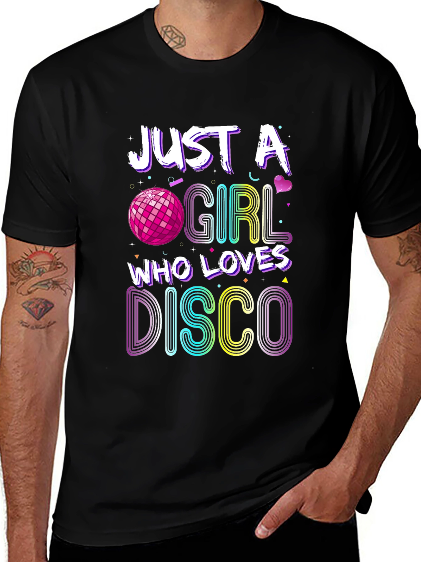 Just A Girl Who Loves Disco Graphic T-Shirt