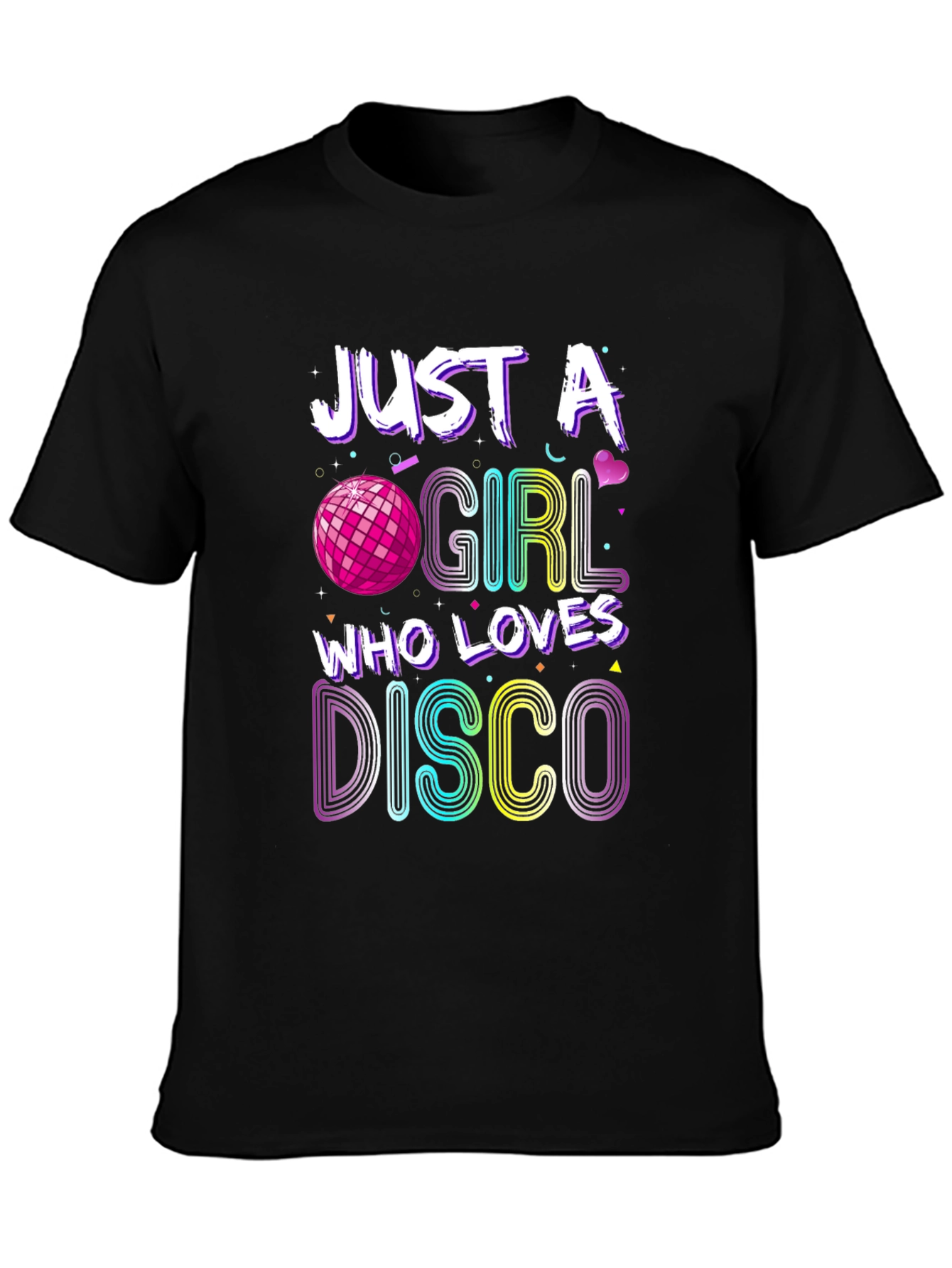 Just A Girl Who Loves Disco Graphic T-Shirt