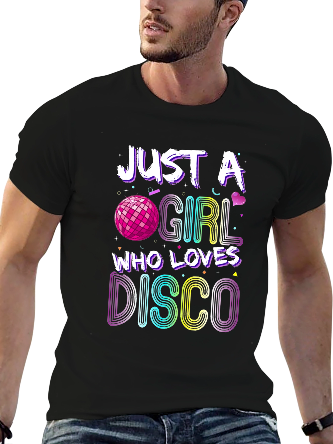 Just A Girl Who Loves Disco Graphic T-Shirt