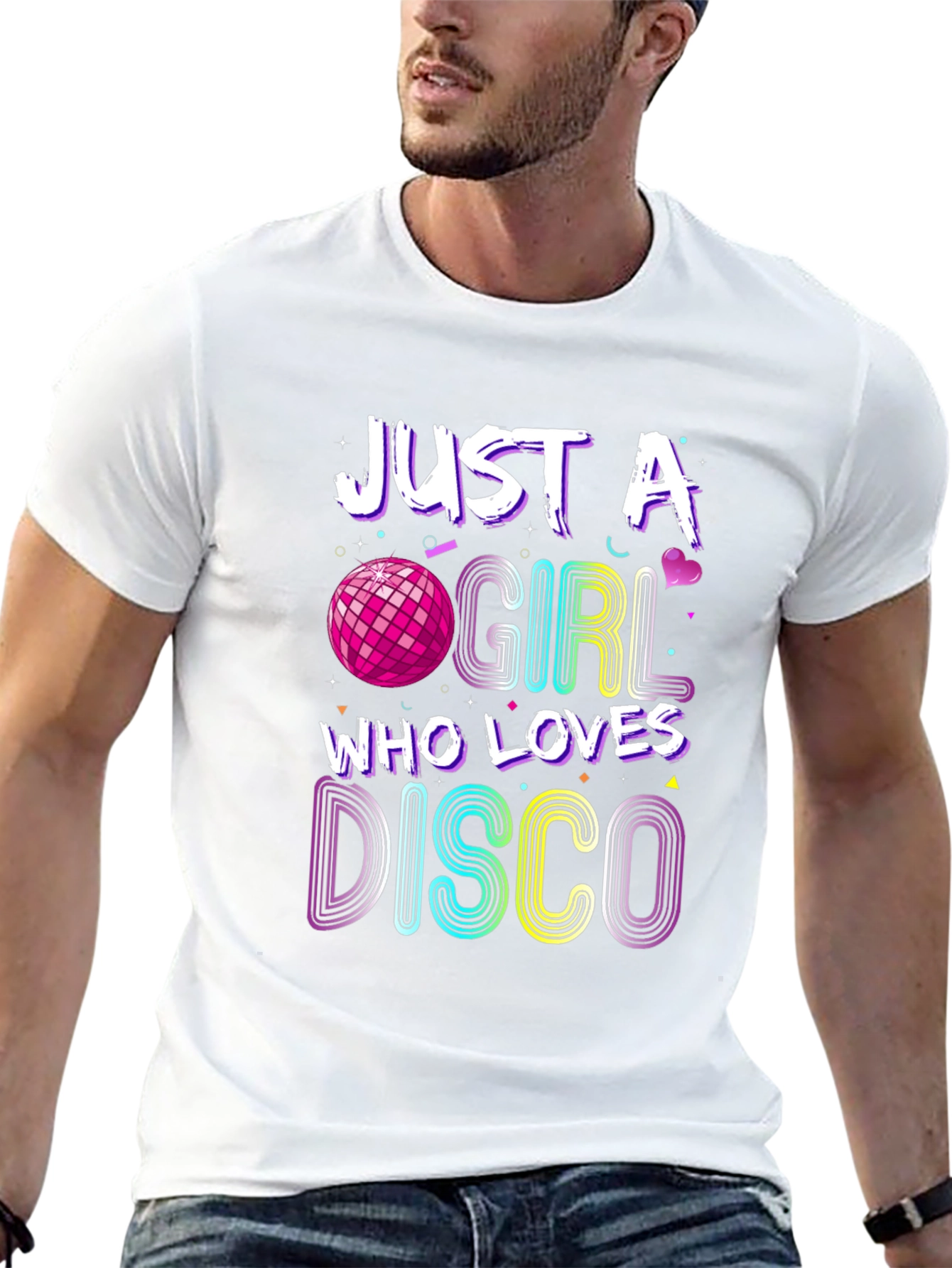 Just A Girl Who Loves Disco Graphic T-Shirt