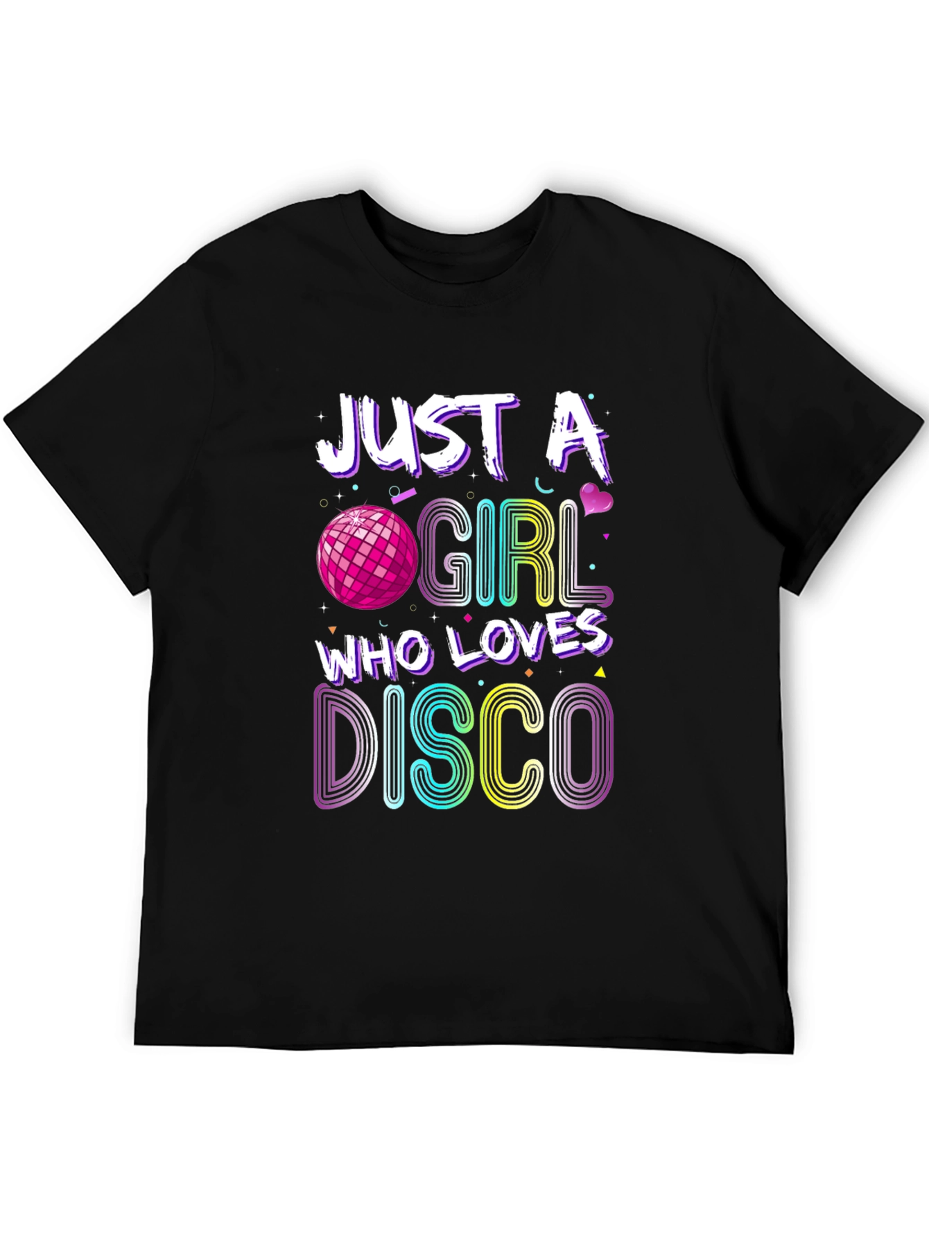Just A Girl Who Loves Disco Graphic T-Shirt
