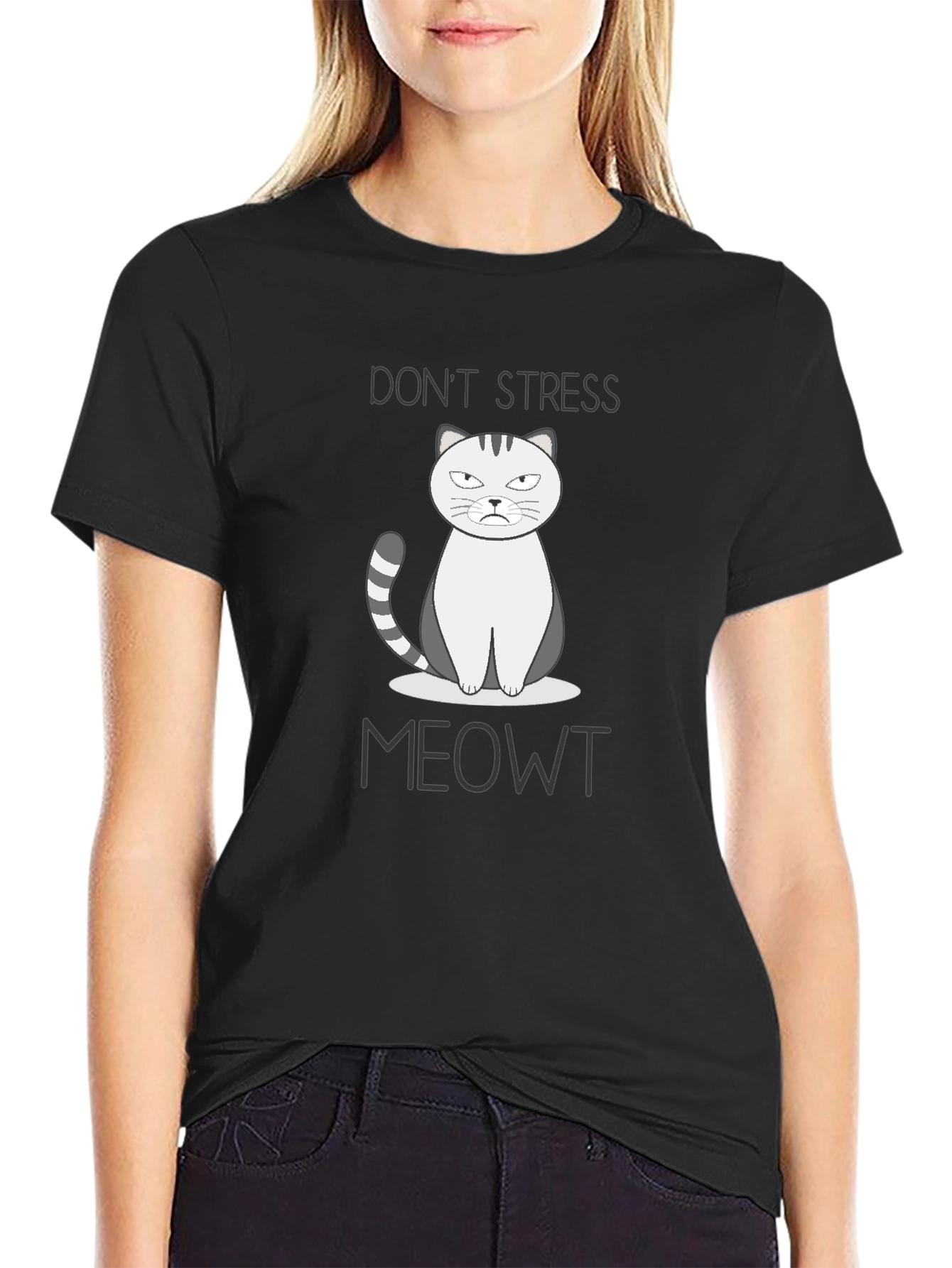 Dont Stress Meowt T-Shirt - Funny Cat Tee